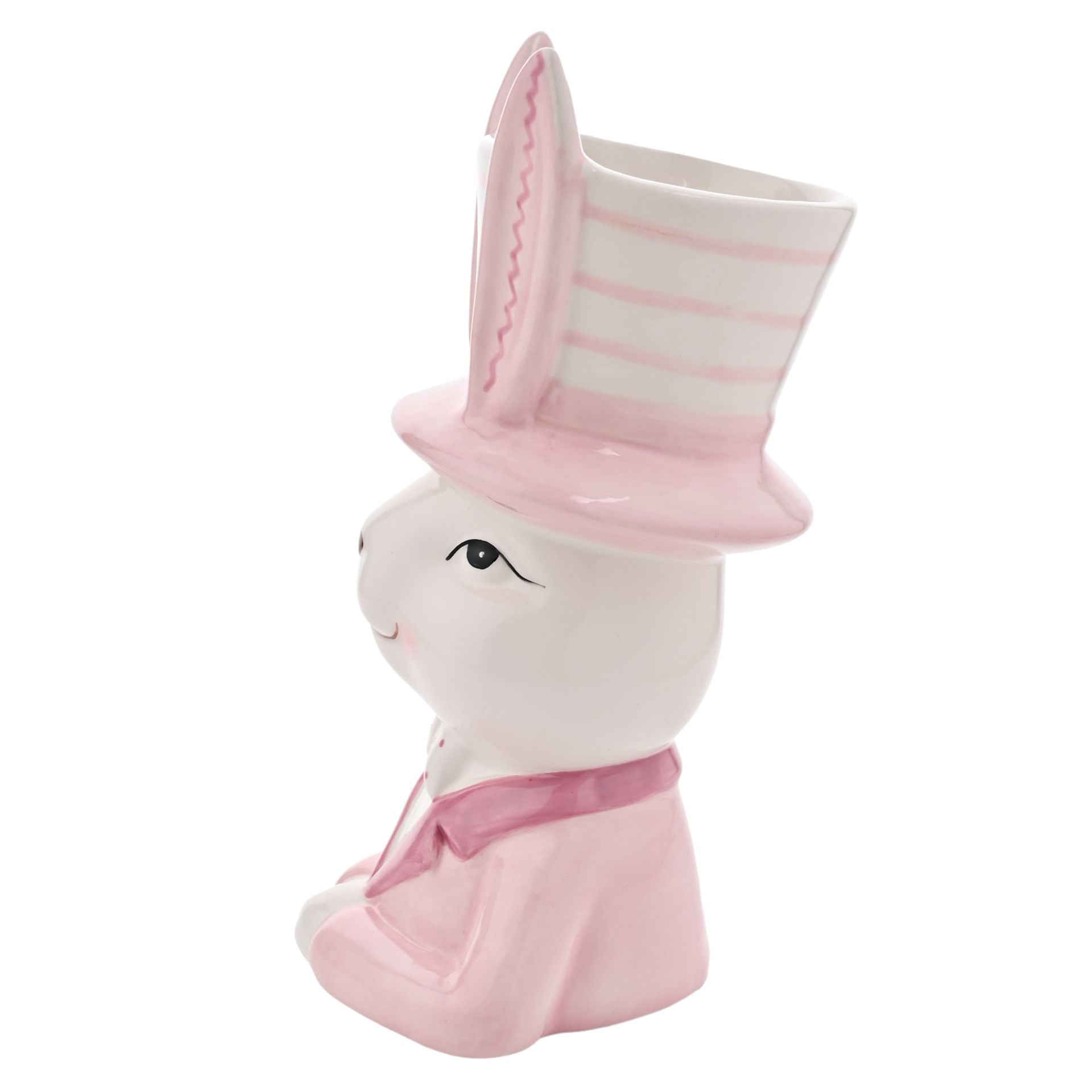 Eggs-traordinary Gifting Company Bunny in Top Hat Pink Planter - Medium