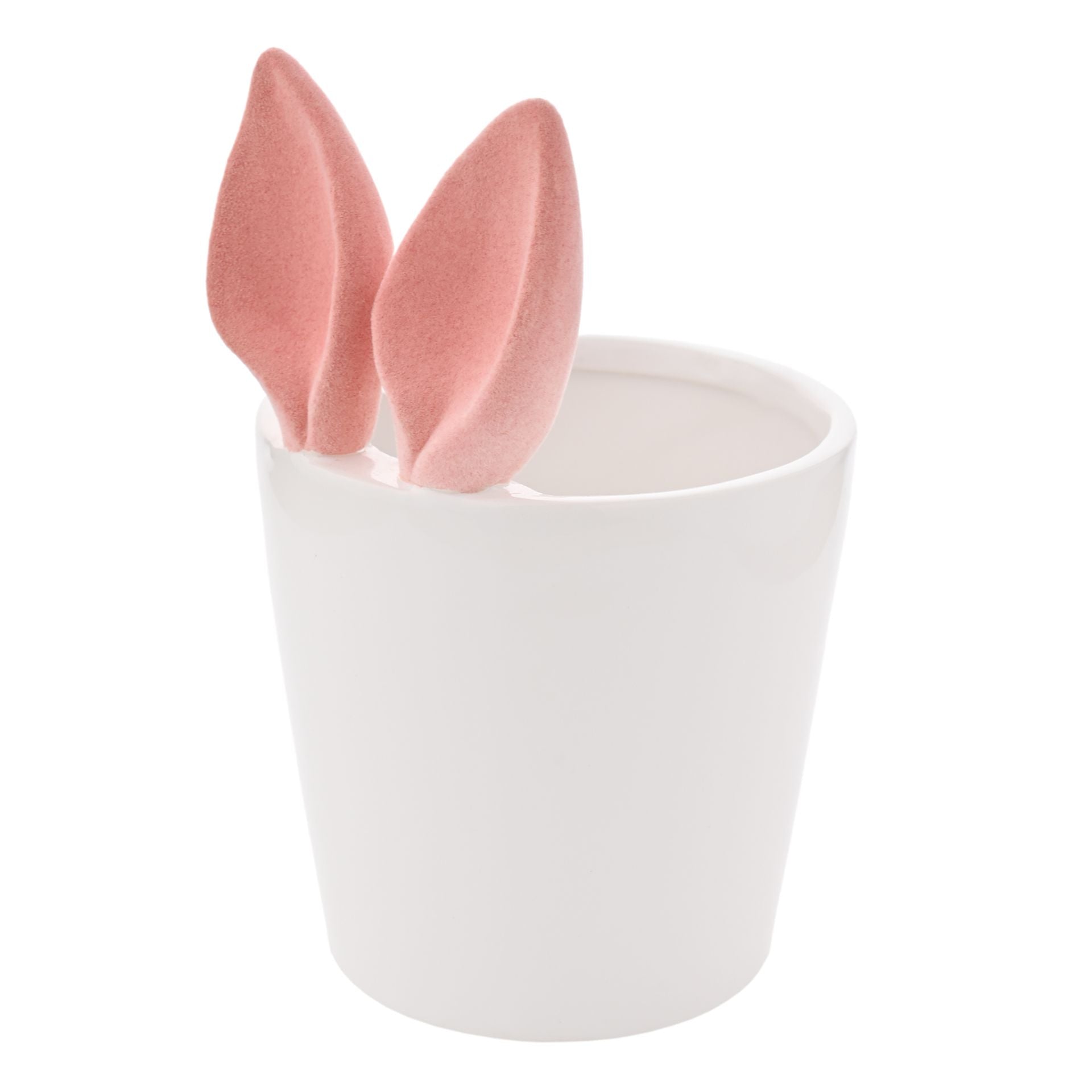 Eggs-traordinary Gifting Company Flocked Pink Bunny Ears Planter Medium