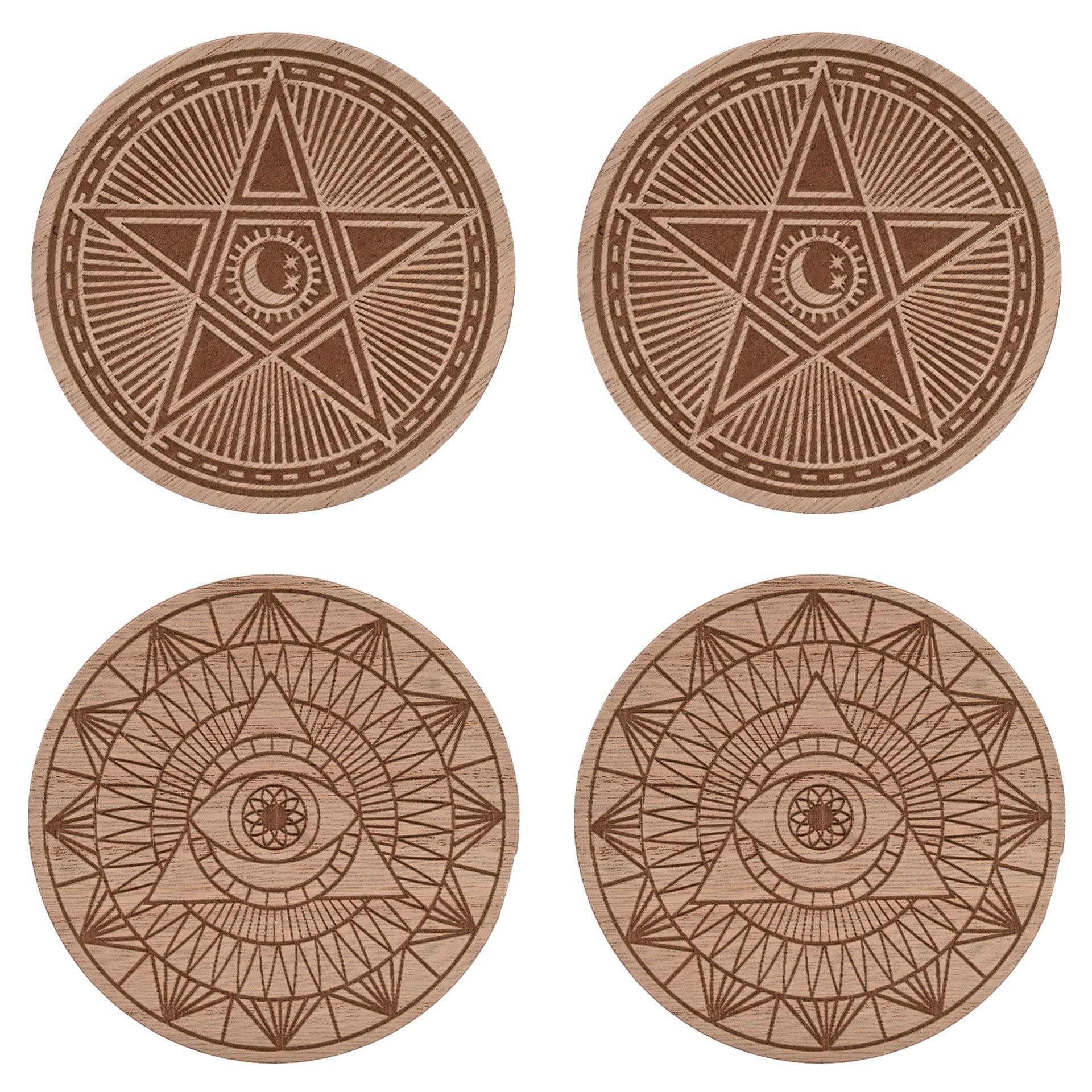 Juliana Mystic Legends Set of 4 Wooden Coasters