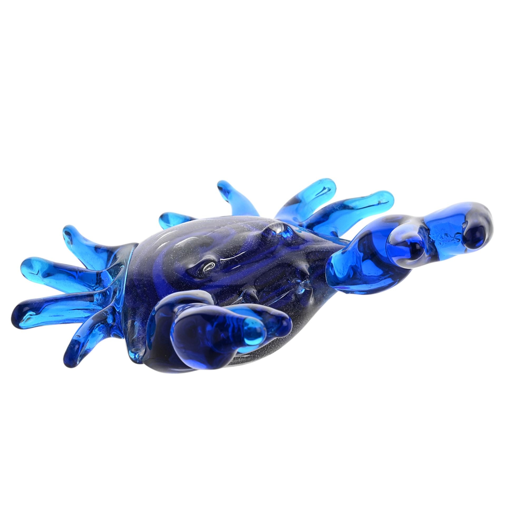 Objets d'art Glass Figurine - Blue Crab