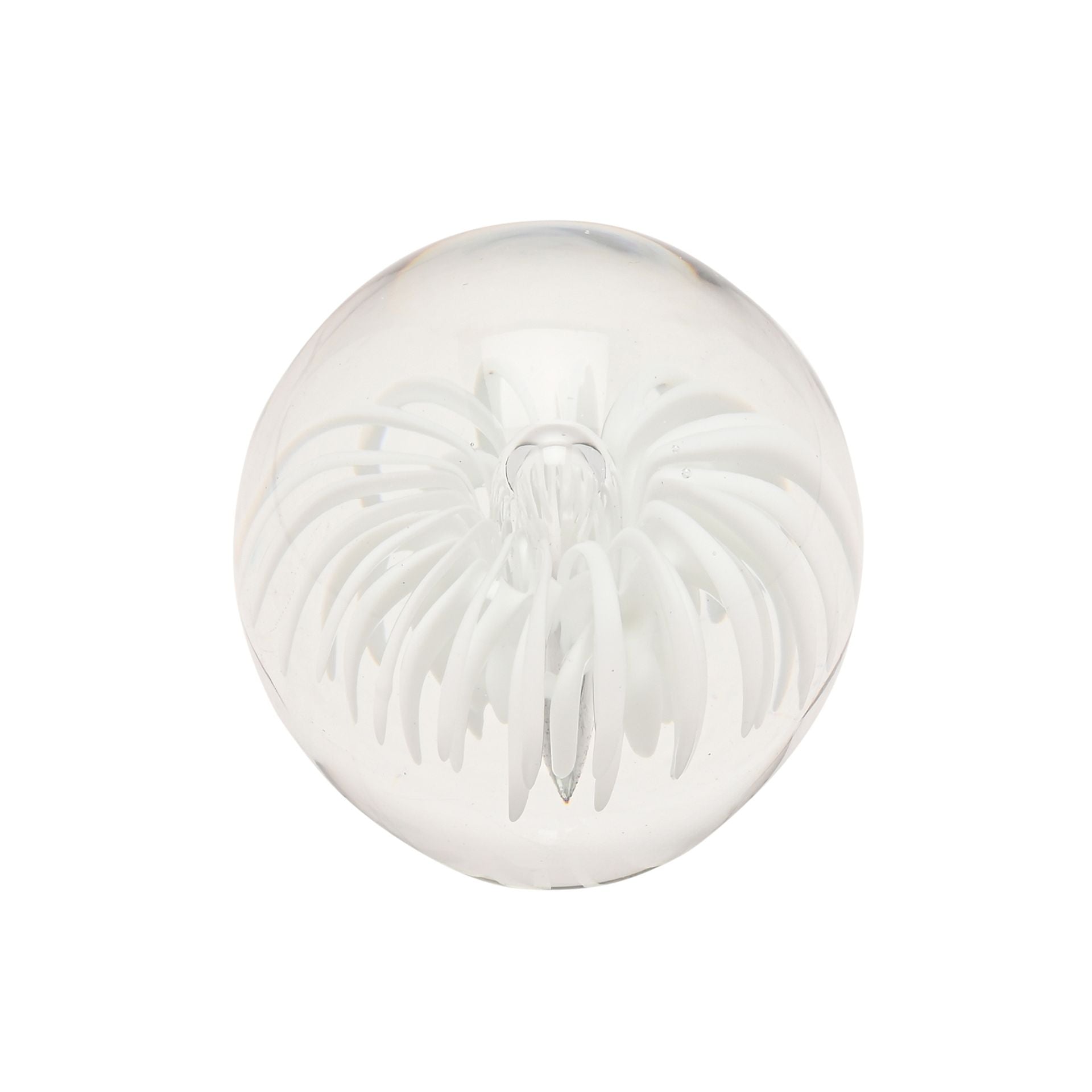 Objets d'art White Burst Flower Paper Weight