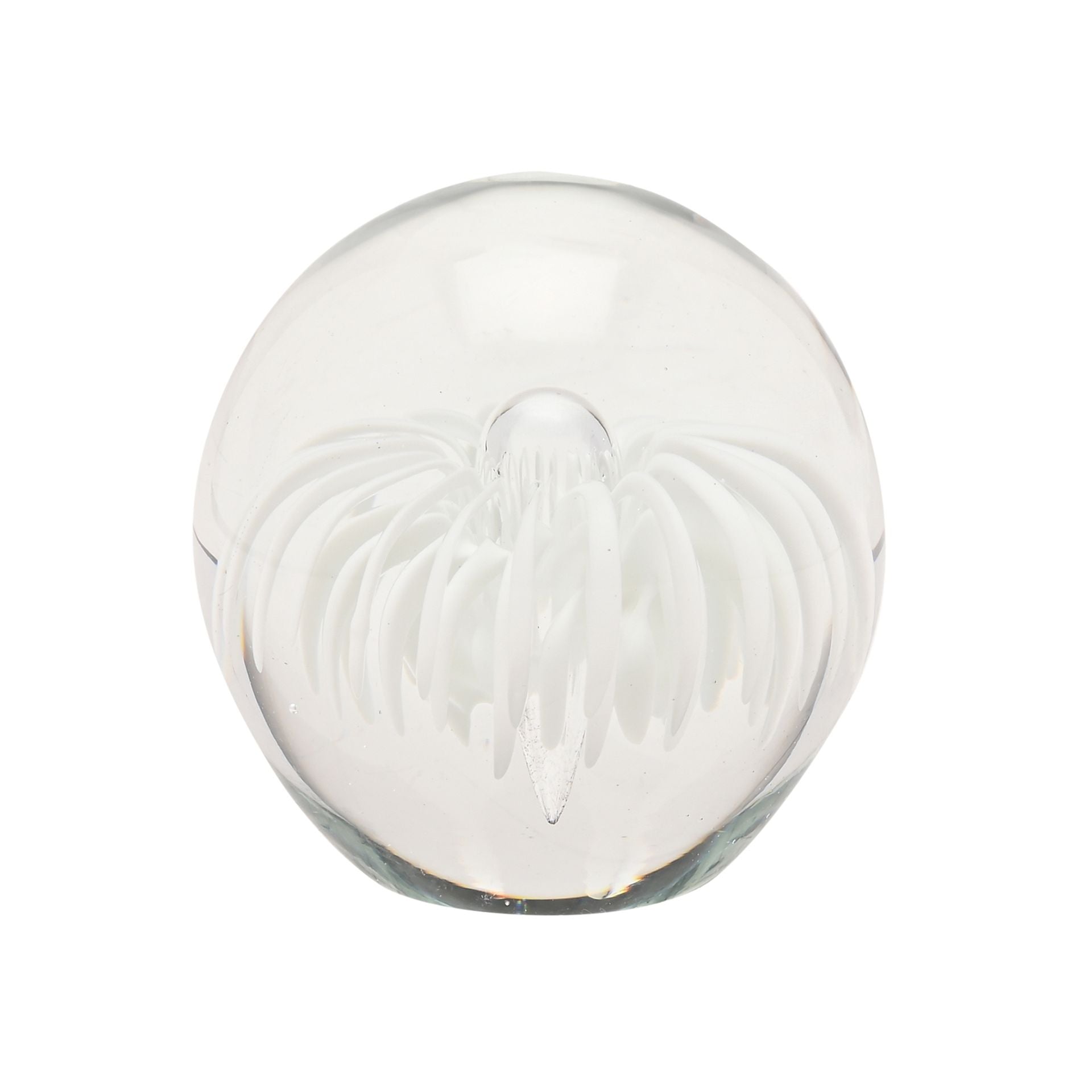 Objets d'art White Burst Flower Paper Weight