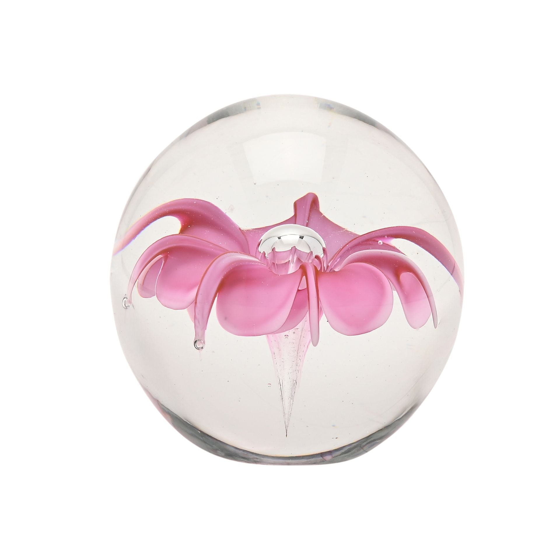 Objets d'art Pink Flower Paper Weight