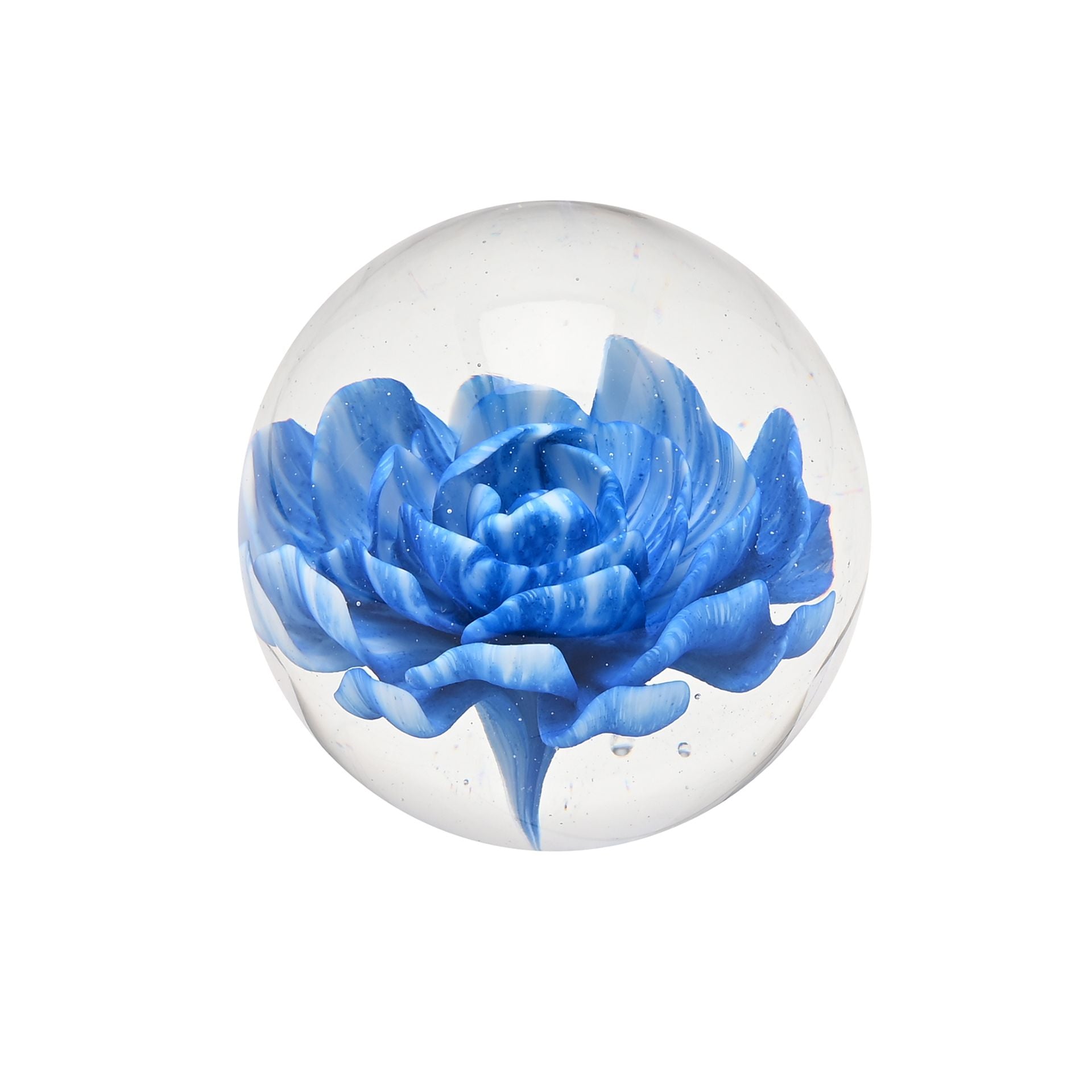 Objets d'art Blue Flower Paper Weight