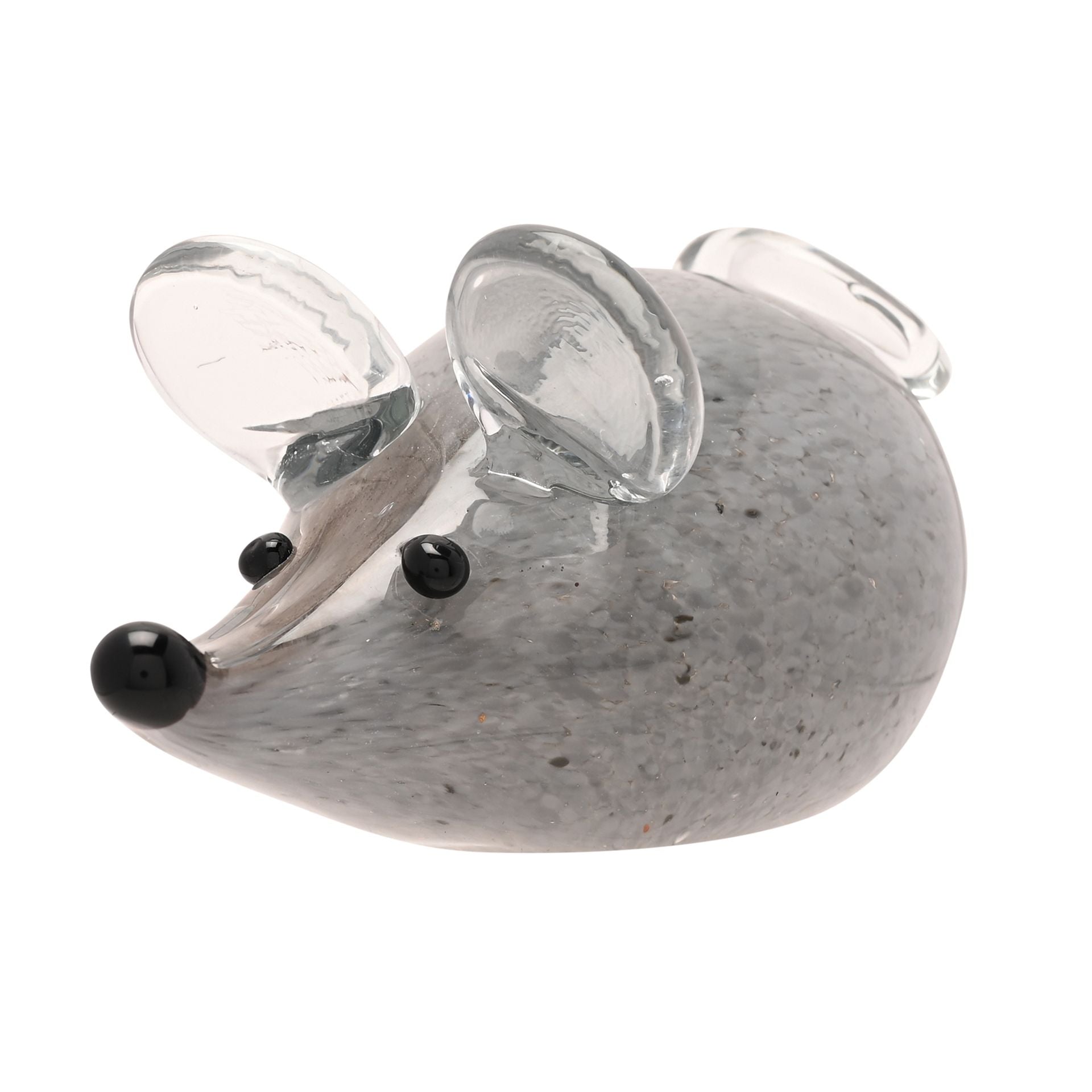 Objets d'art Glass Figurine - Grey Mouse