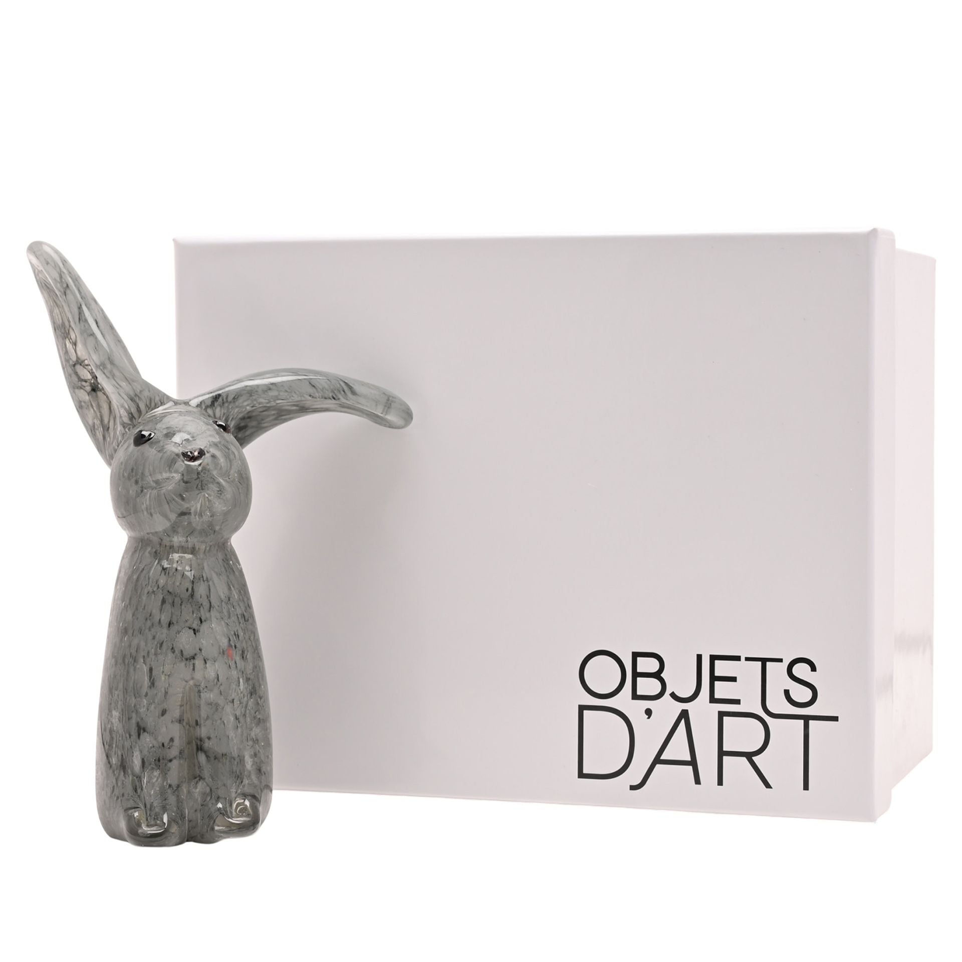 Objets d'art Glass Figurine - Rabbit