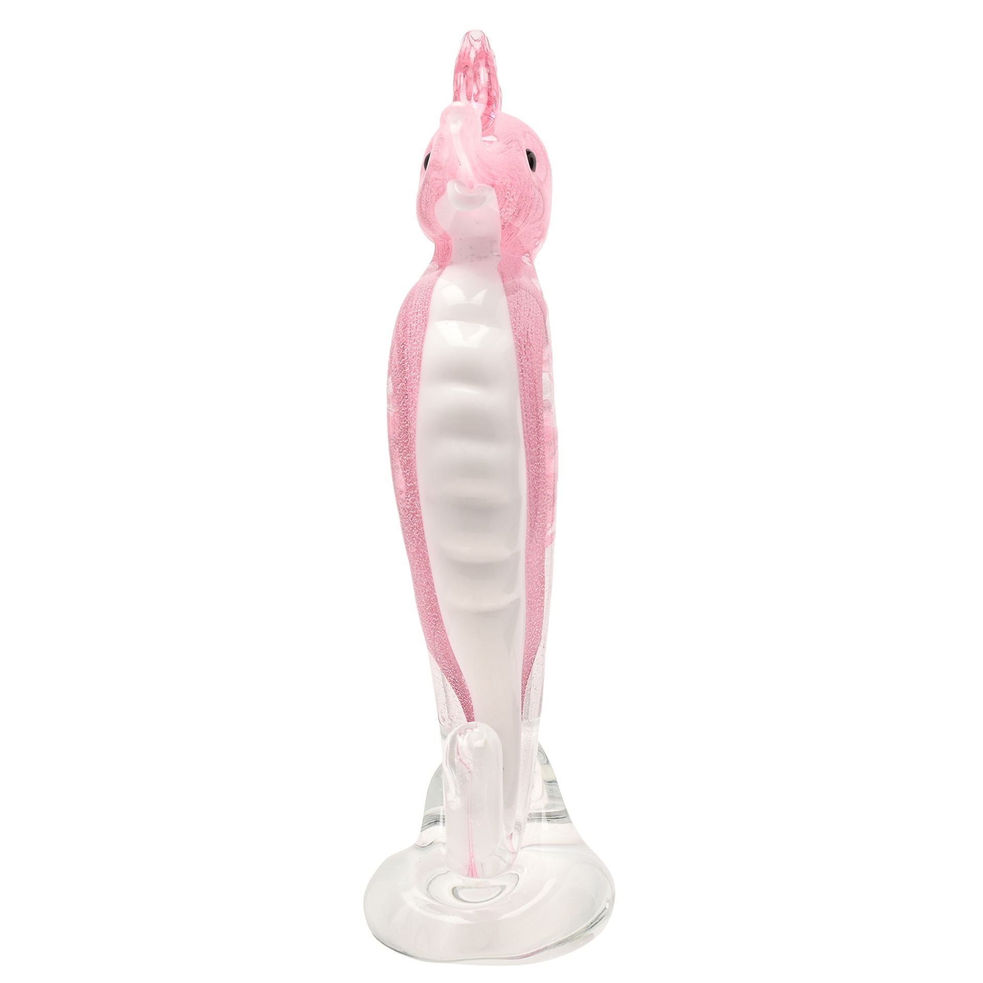 Objets d'art Glass Figurine - Pink Seahorse