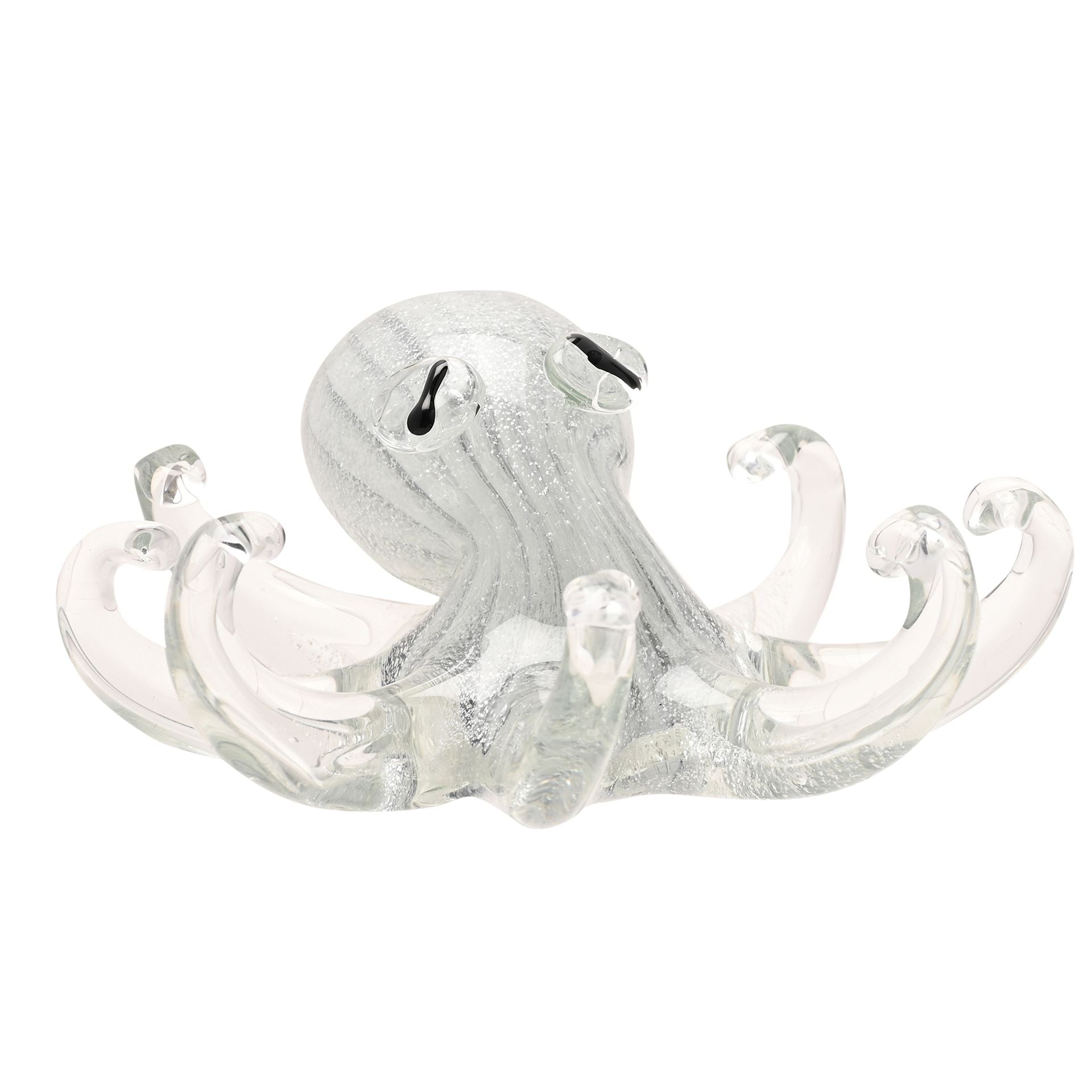 Objets d'art Glass Figurine - Silver Octopus