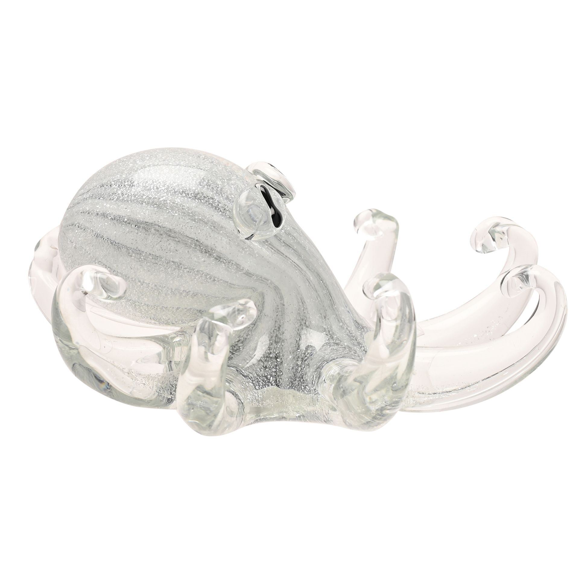 Objets d'art Glass Figurine - Silver Octopus