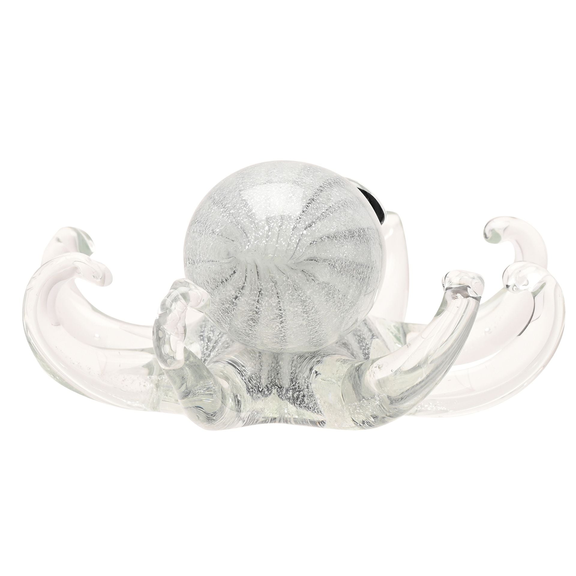 Objets d'art Glass Figurine - Silver Octopus