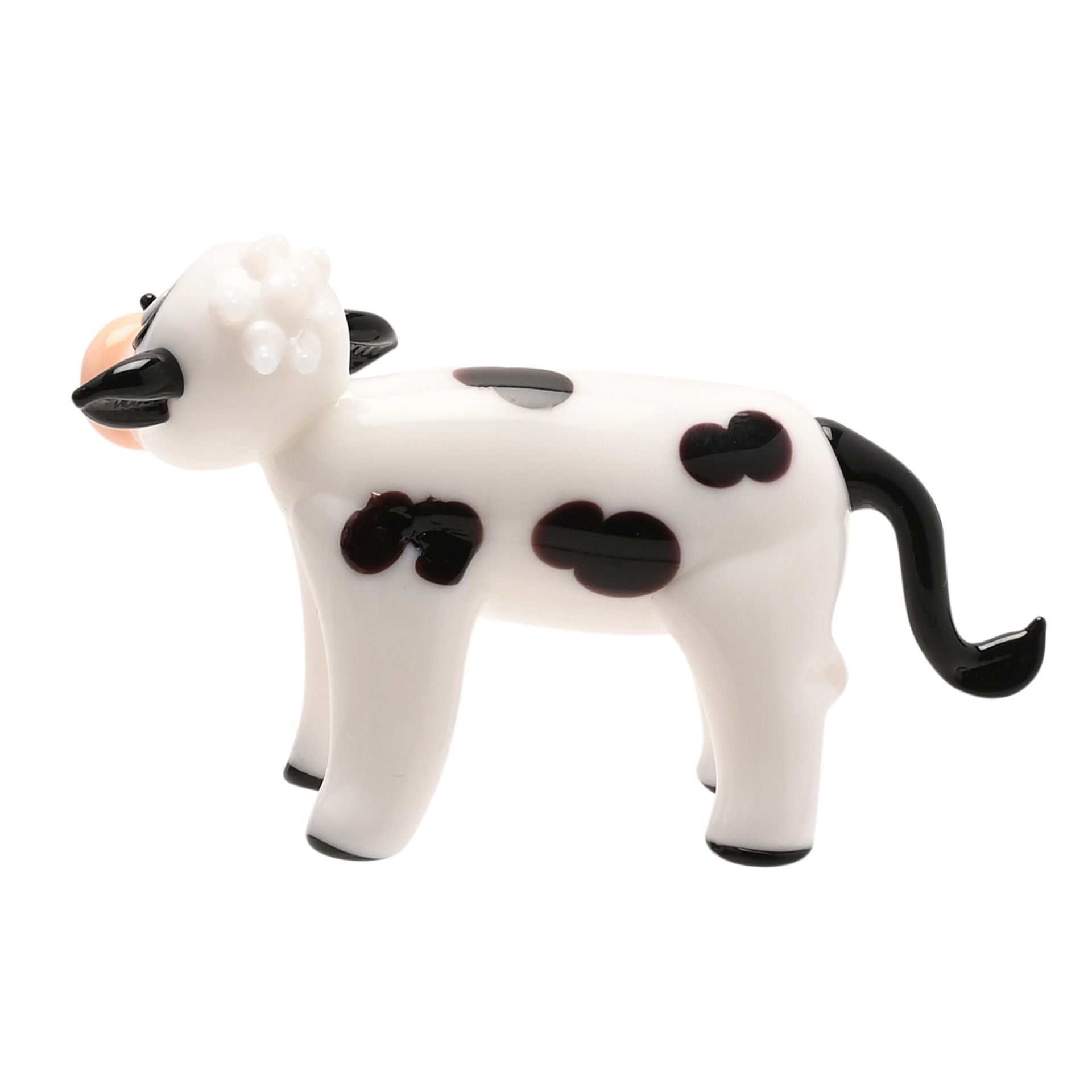 Objets d'art Glass Miniature Figurine - Cow