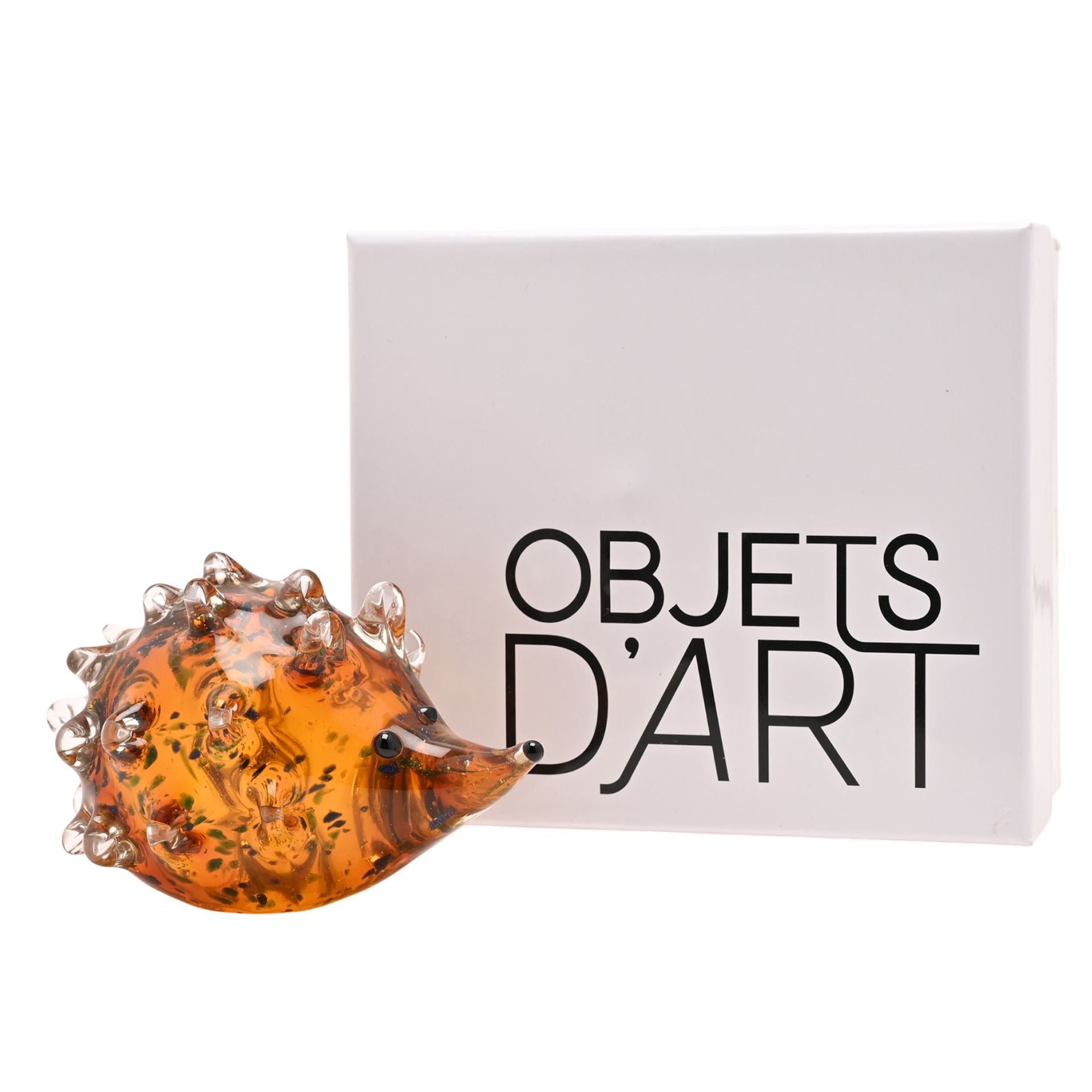 Objets d'art Glass Figurine - Hedgehog
