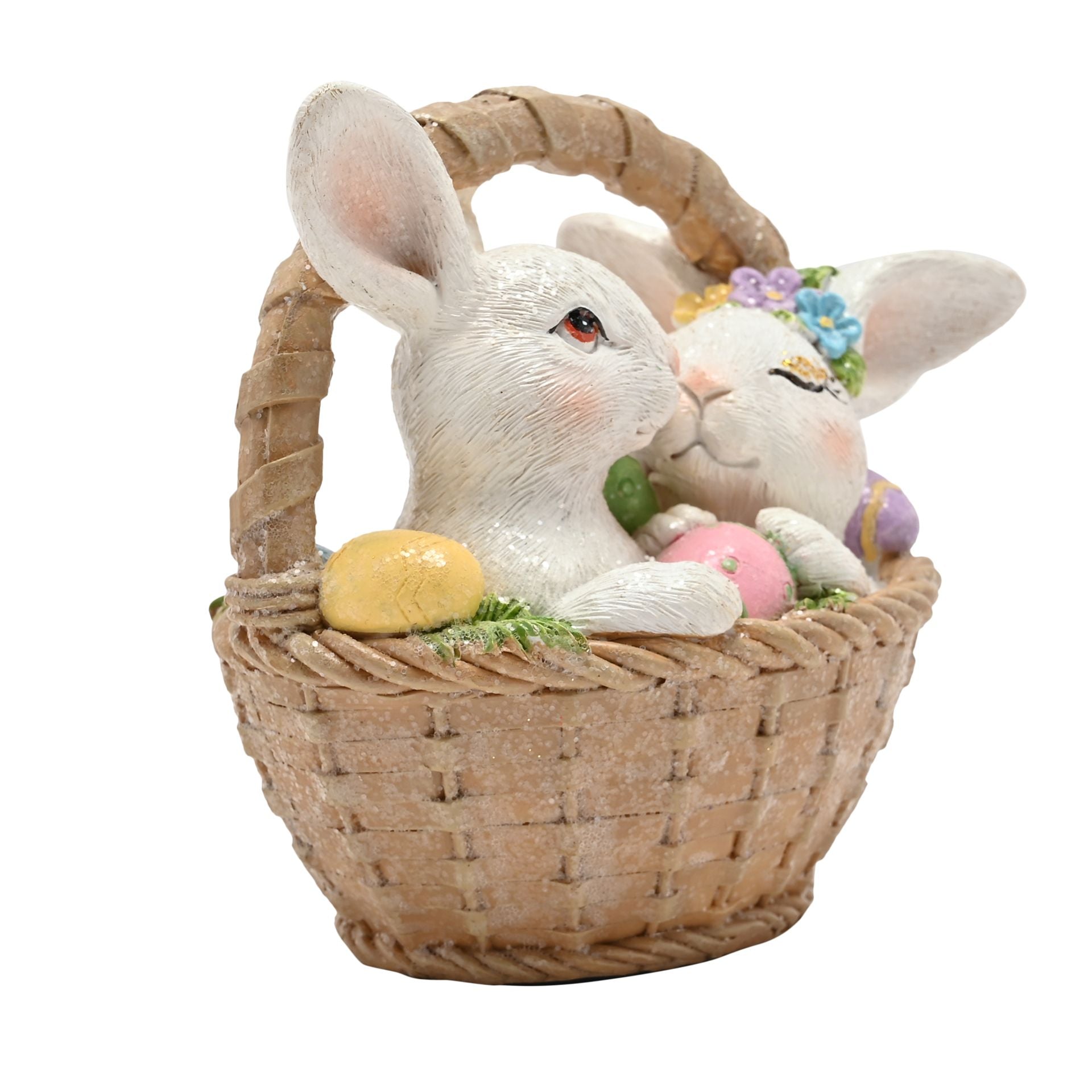 Eggs-traordinary Gifting Company Bunnies In A Basket Figurine
