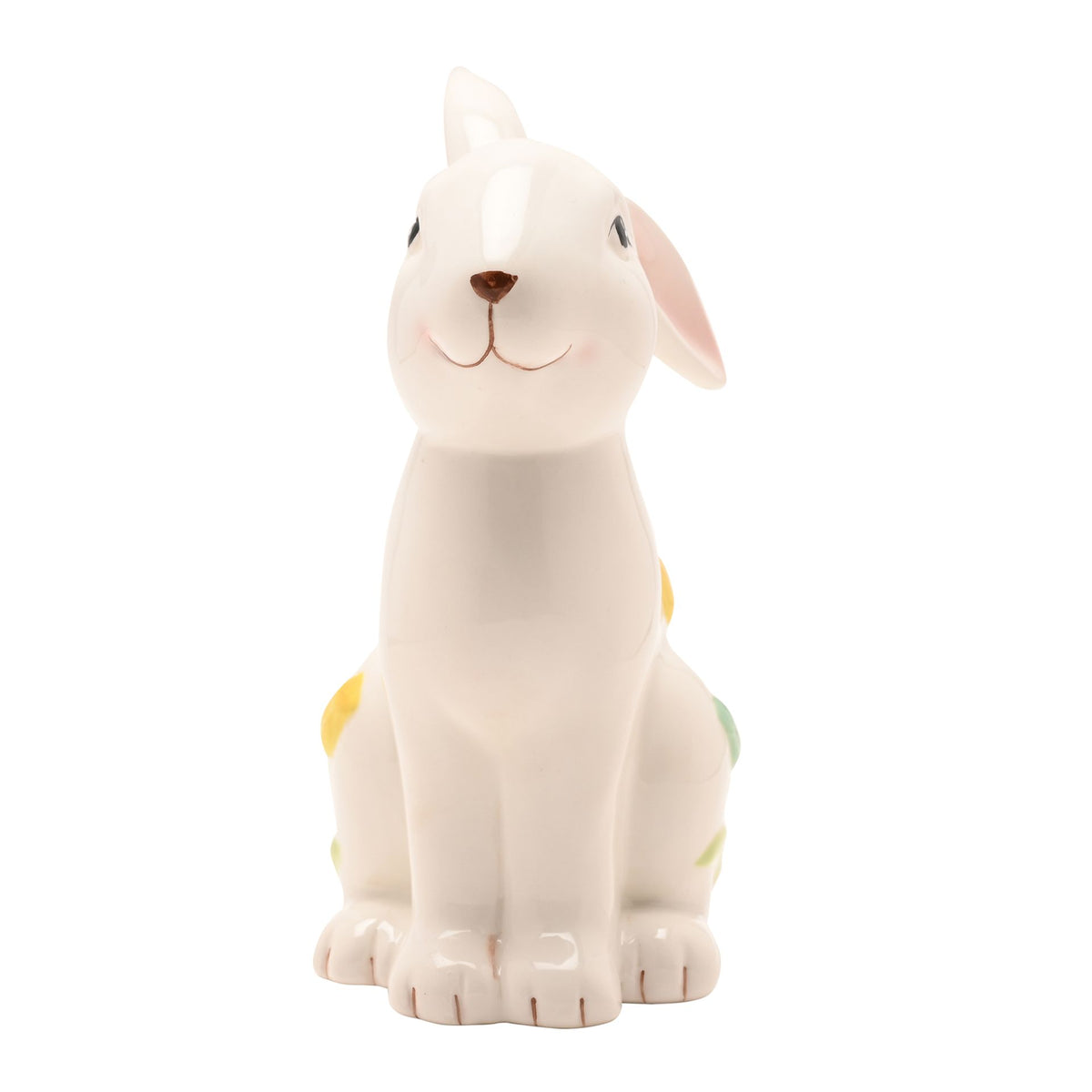 The Eggs-traordinary Gifting Co Bunny Figurine With Floral Decor 17cm