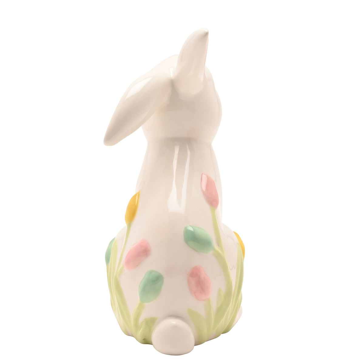 The Eggs-traordinary Gifting Co Bunny Figurine With Floral Decor 17cm