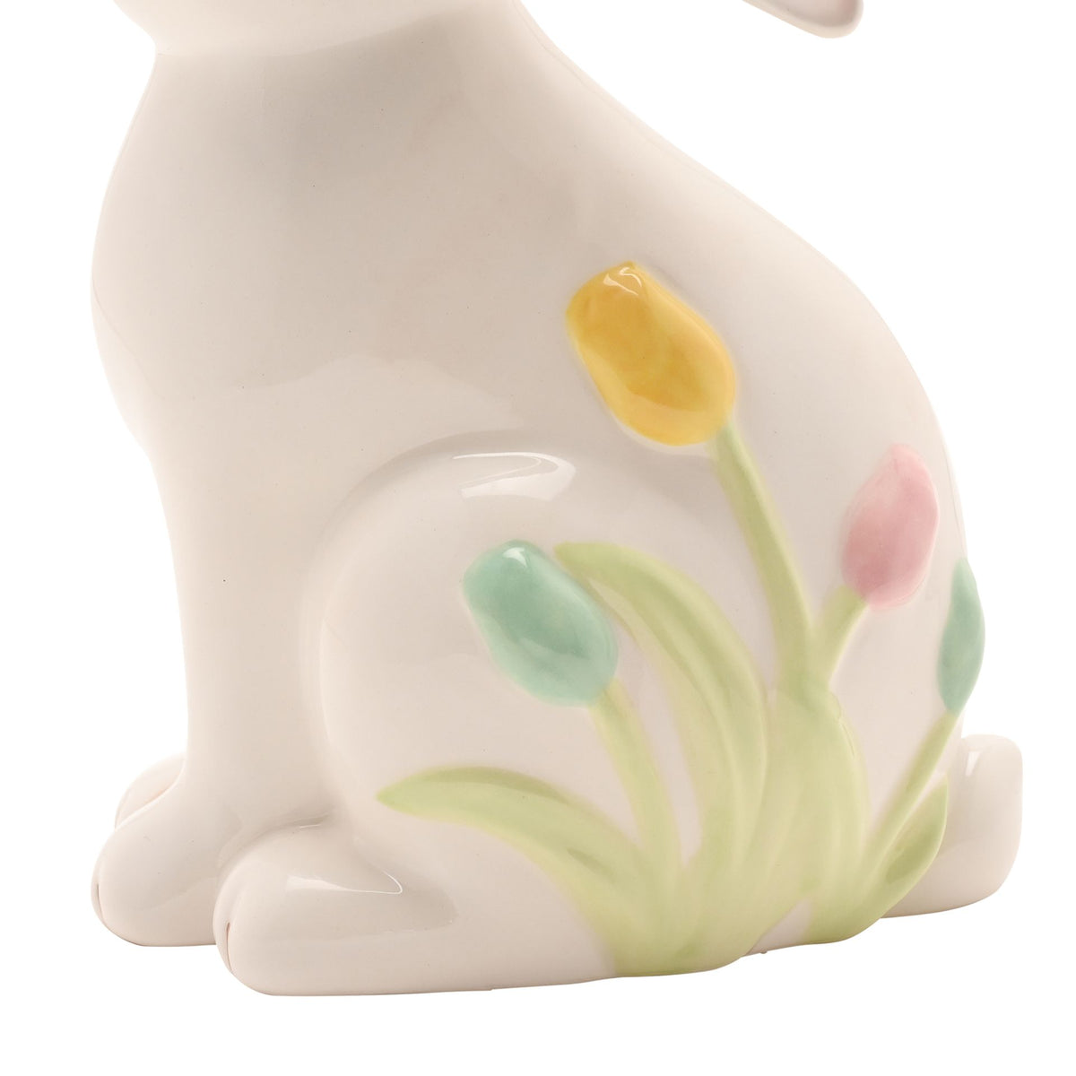 The Eggs-traordinary Gifting Co Bunny Figurine With Floral Decor 17cm