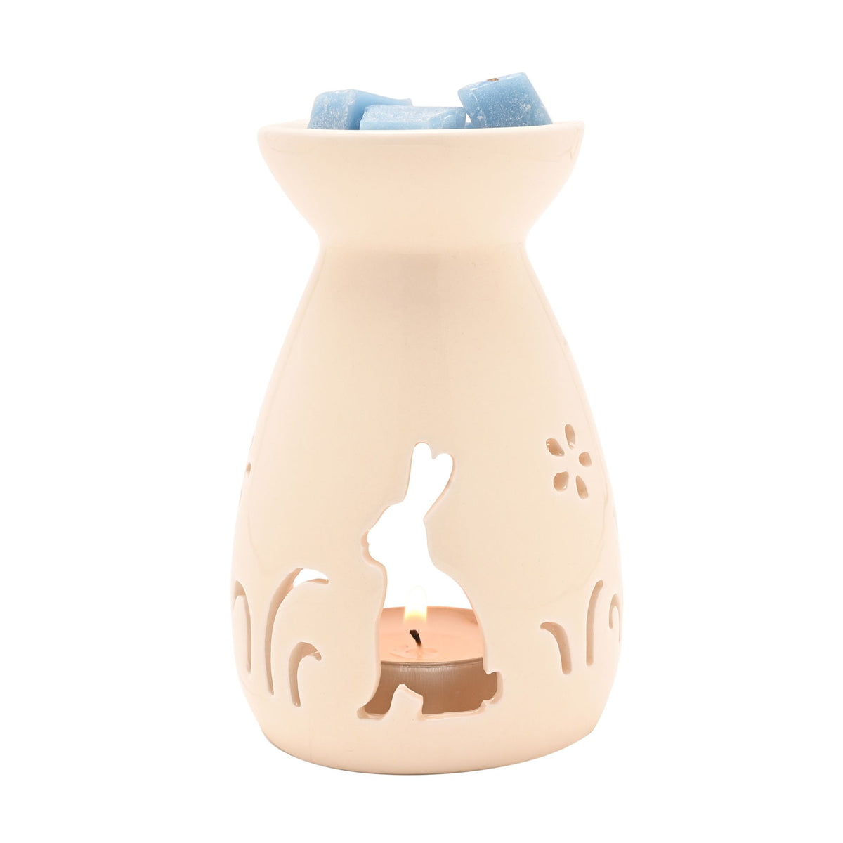 The Eggs-traordinary Gifting Co Bunny Silhouette Oil Burner - White