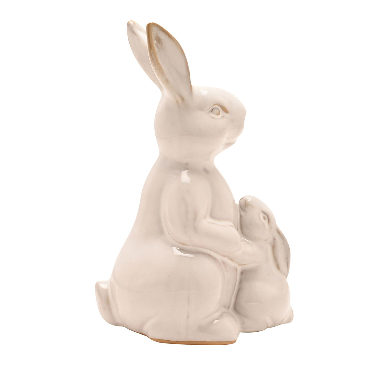 The Eggs-traordinary Gifting Co Reactive Glaze Bunny & Baby Figurine 18cm