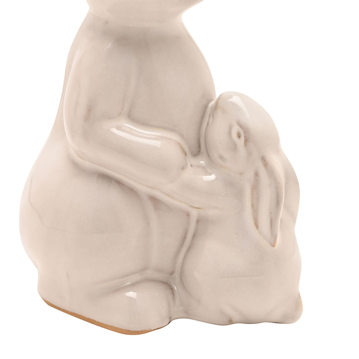 The Eggs-traordinary Gifting Co Reactive Glaze Bunny & Baby Figurine 18cm