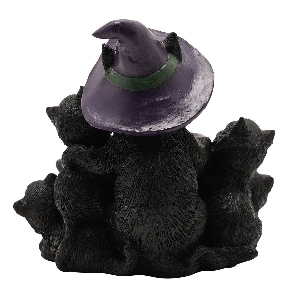 Mystic Legends Black Cats and Cauldron Tealight Holder