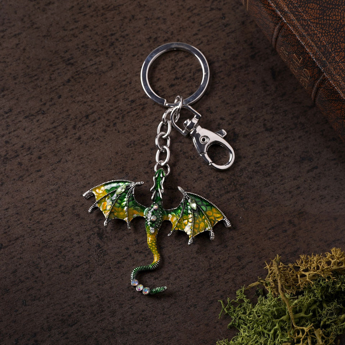 Mystic Legends Dragon Keyring - Green