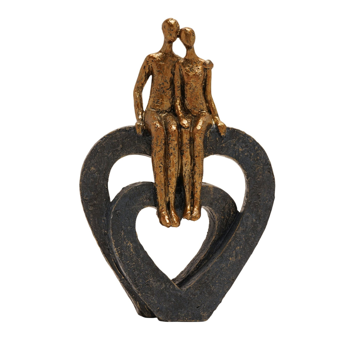 Juliana Bronze Figurine - Couple Double Heart