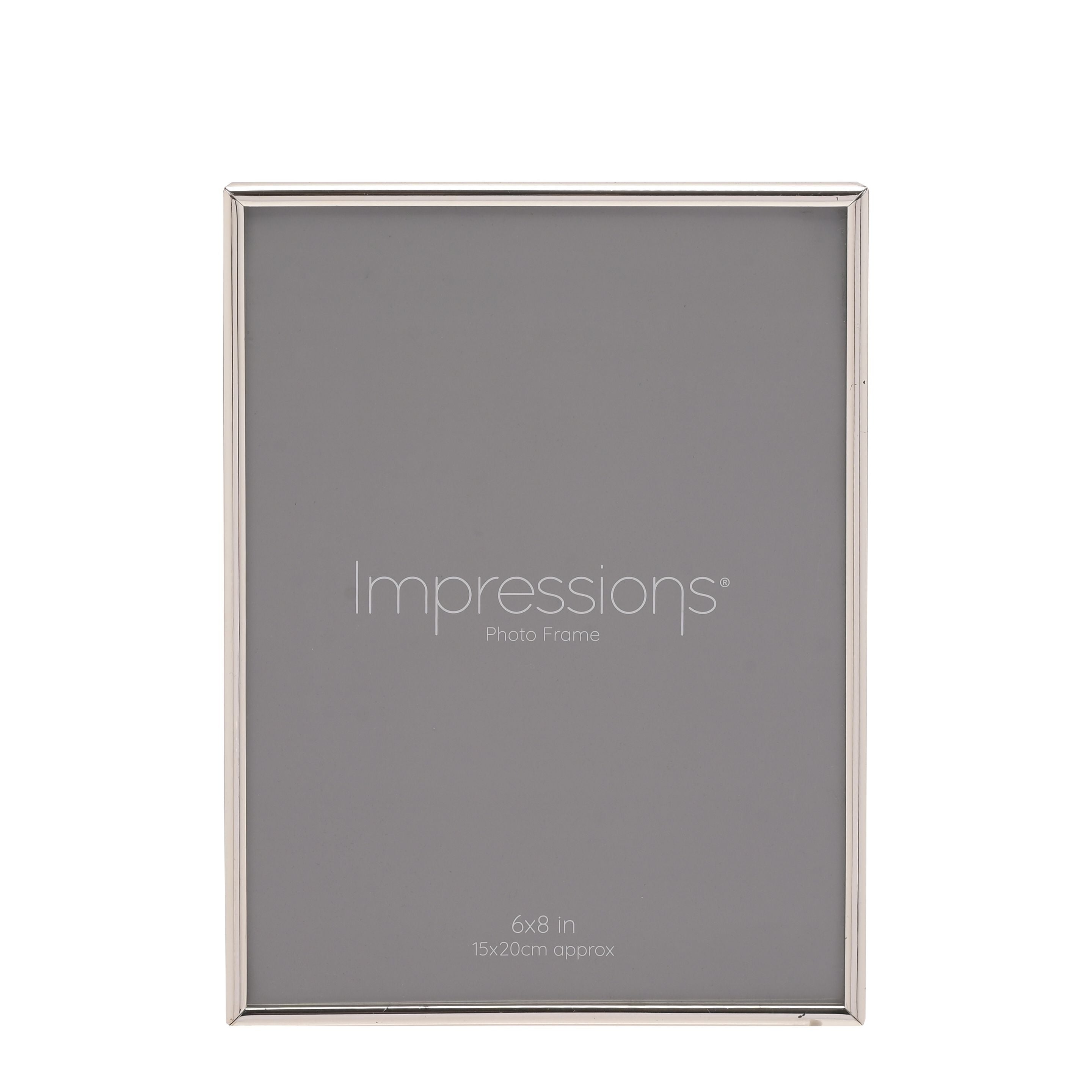 Silverplated Photo Frame Plain thin edge 6" x 8"
