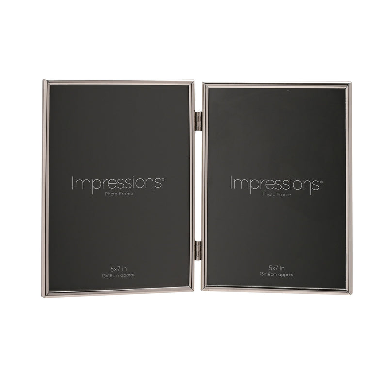 Silverplated Double Photo Frame - 5" x 7"