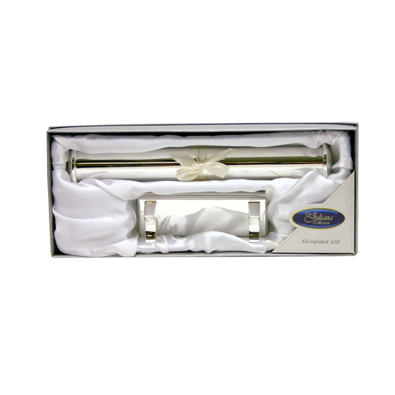 Plain certificate tube with silverplated stand