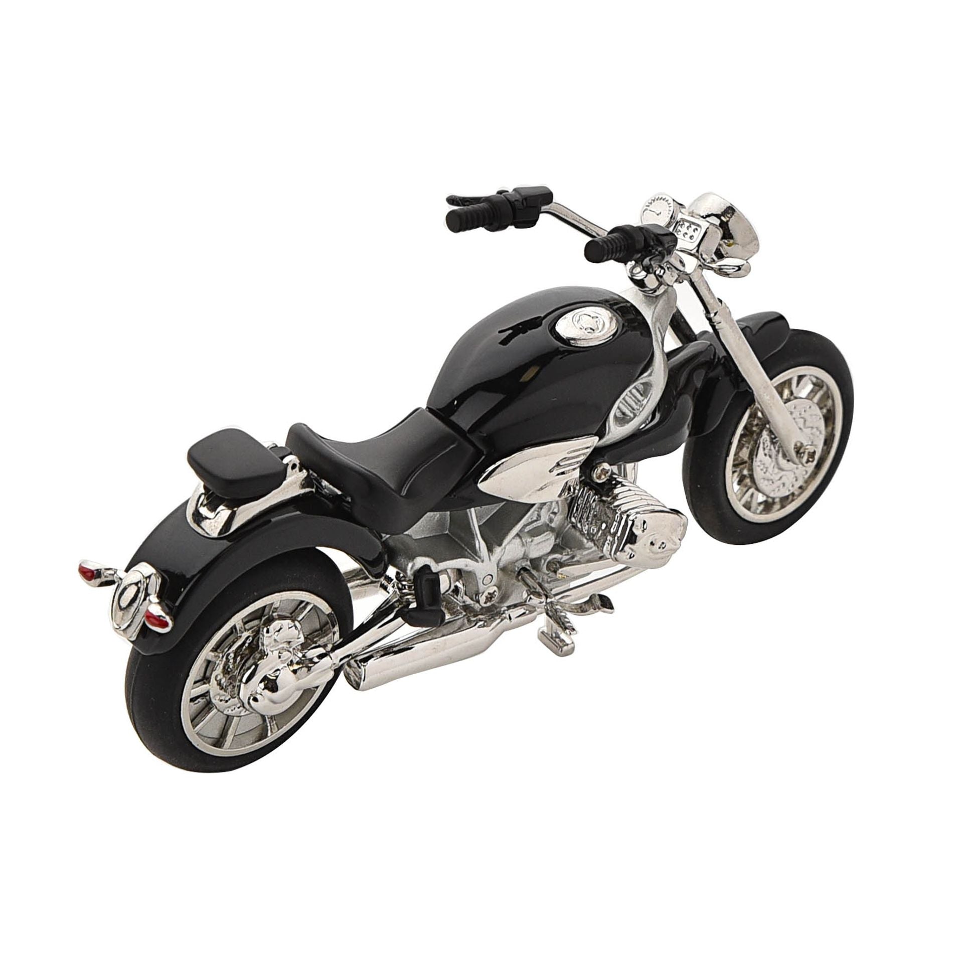Wm Widdop Miniature Clock - Black Motorbike