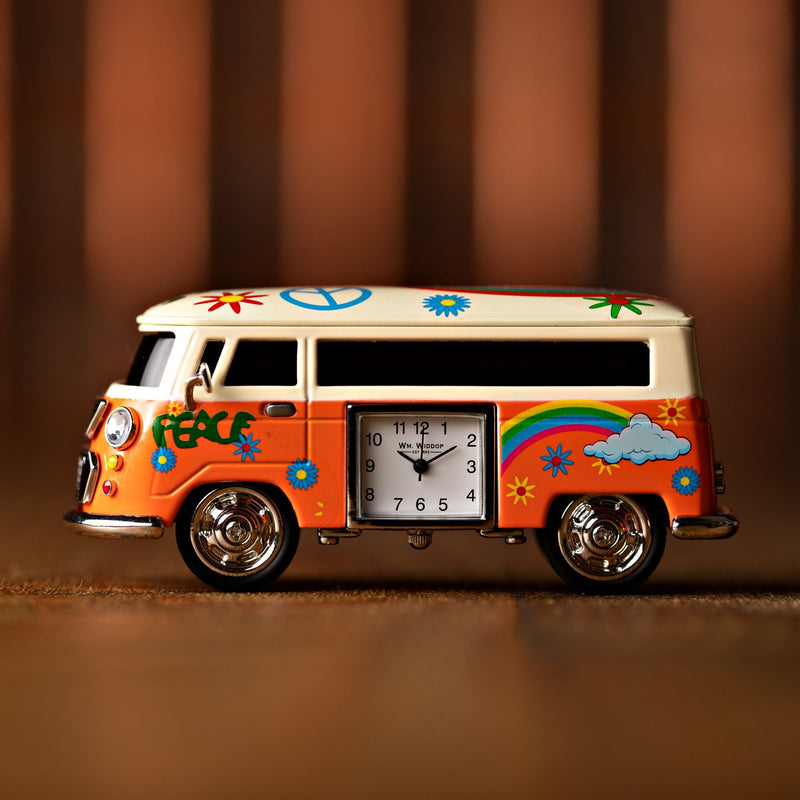 Wm Widdop Miniature Clock - Orange Camper