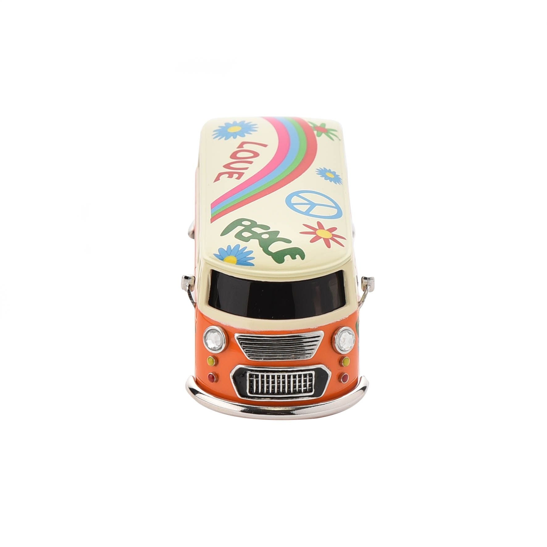 Wm Widdop Miniature Clock - Orange Camper