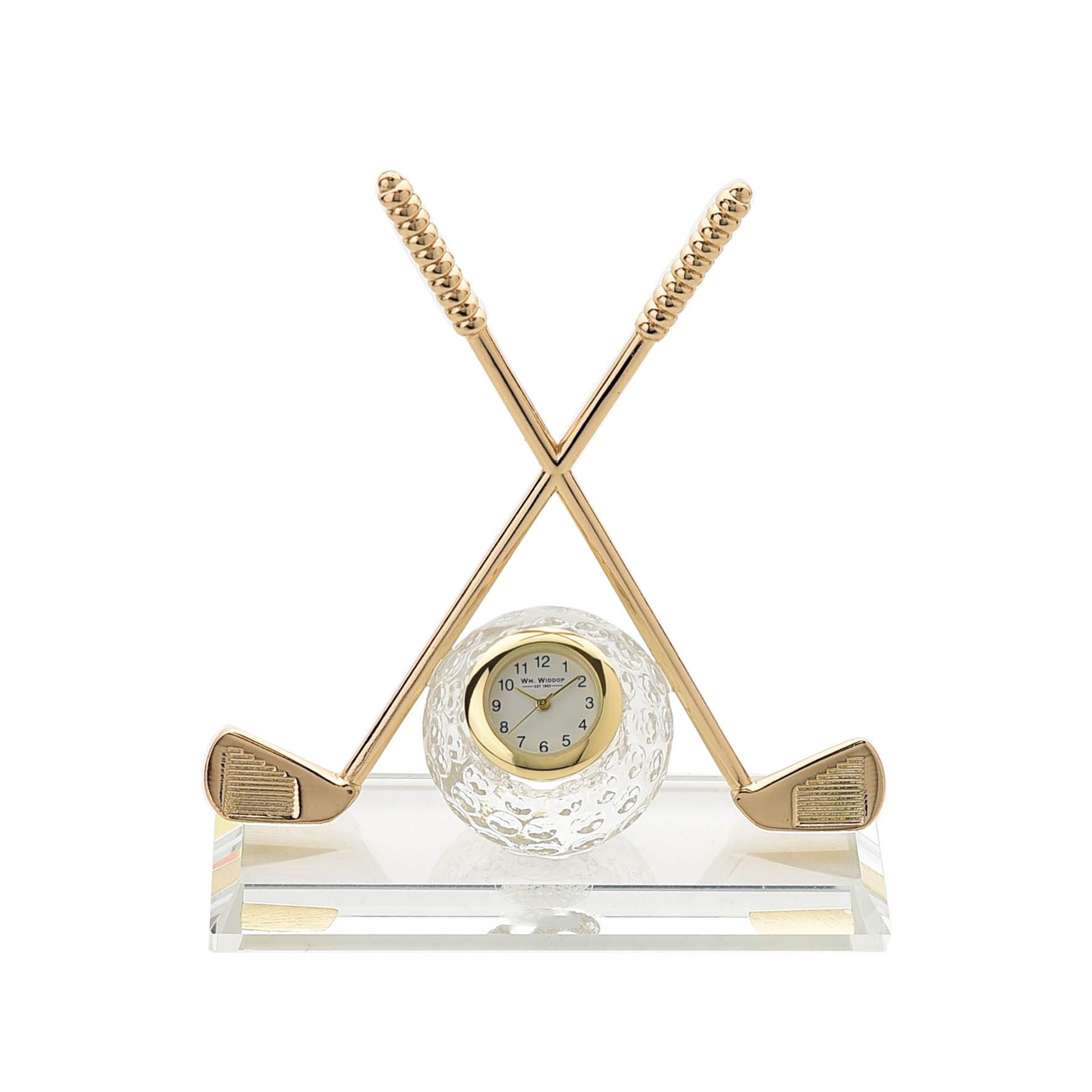 Wm.Widdop Miniature Crossed Golf Clubs with Glass Ball