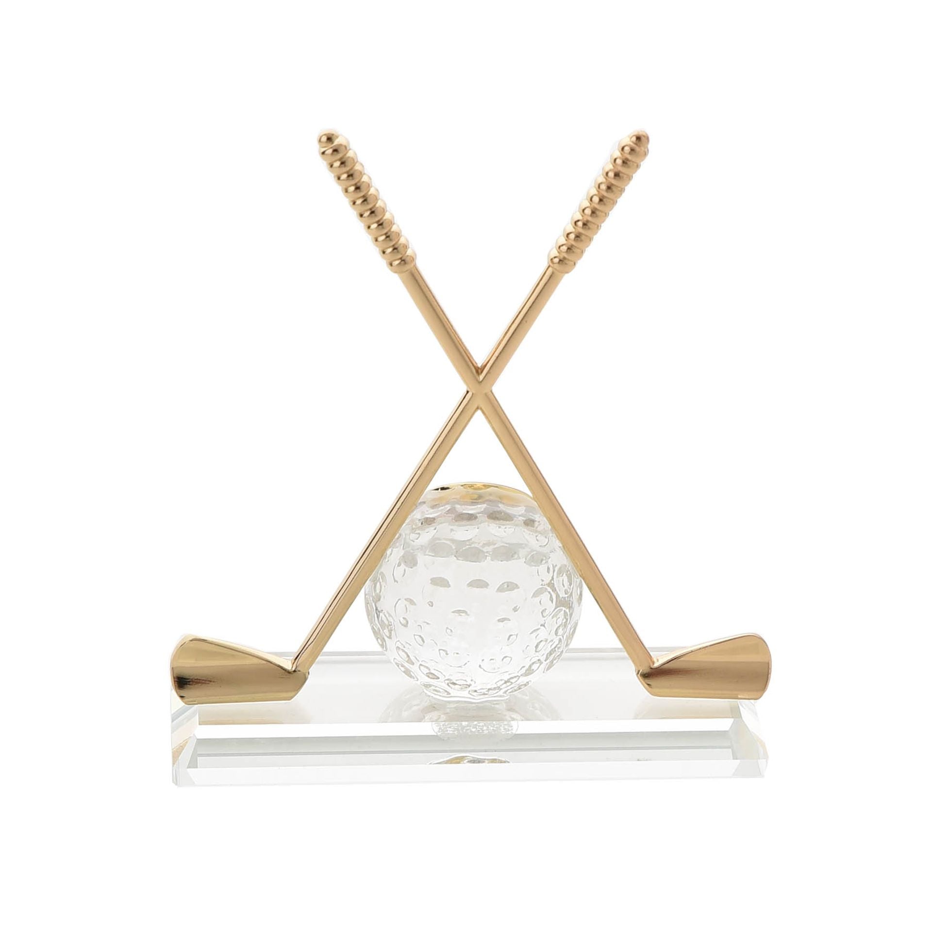 Wm.Widdop Miniature Crossed Golf Clubs with Glass Ball