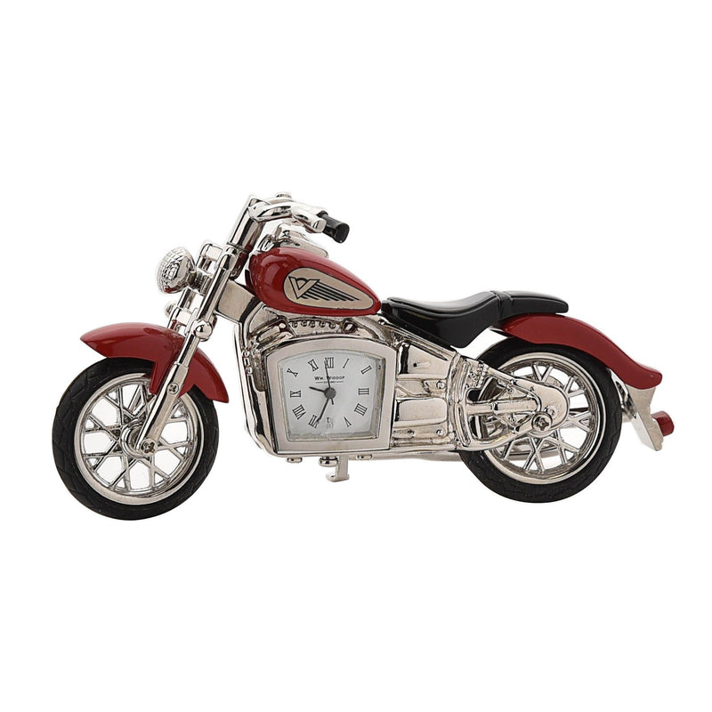 Wm Widdop Miniature Clock Red Indian Style Motorbike