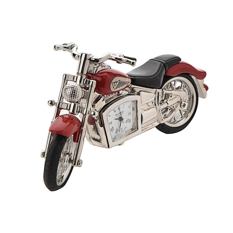 Wm Widdop Miniature Clock Red Indian Style Motorbike