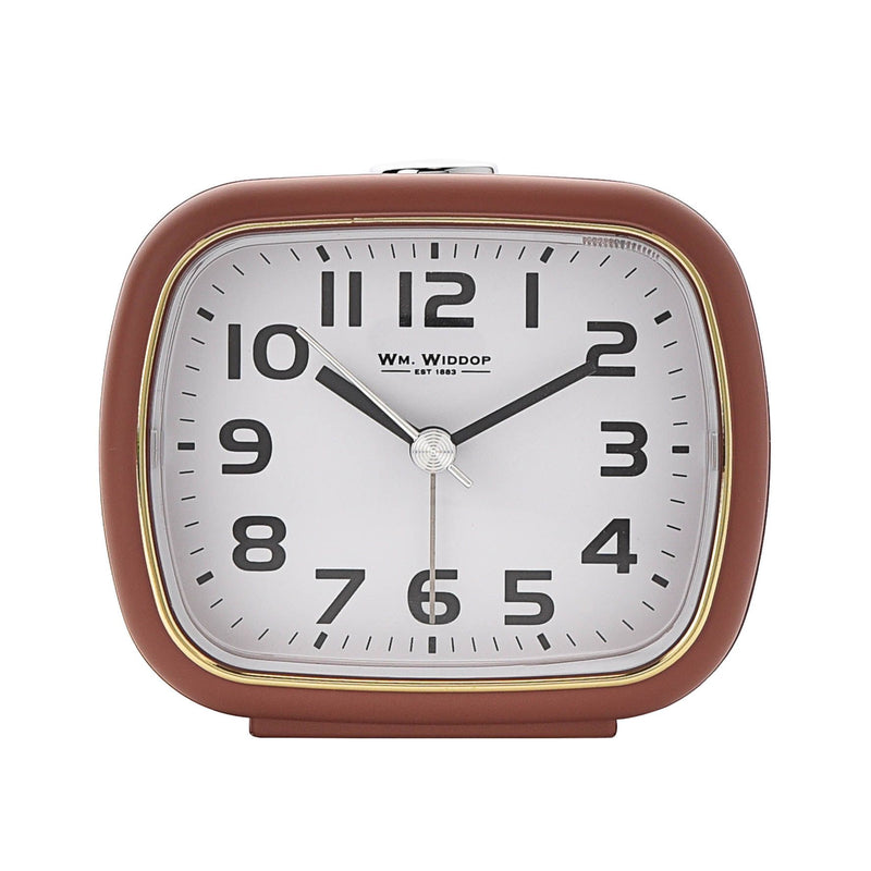 Wm. Widdop Silent Sweep Square Alarm Clock - Natural