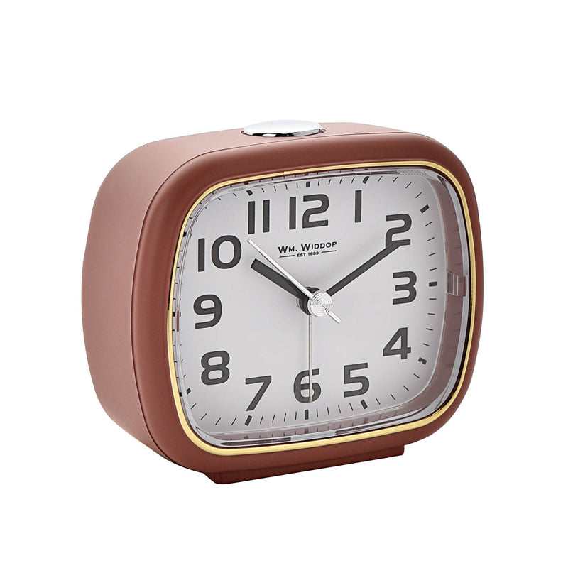 Wm. Widdop Silent Sweep Square Alarm Clock - Natural