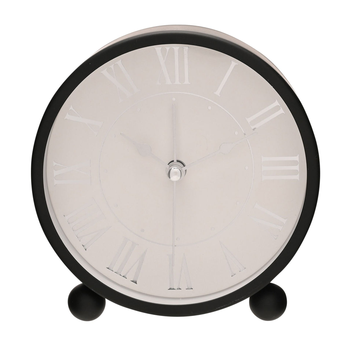Hometime  Metal Alarm Clock 11cm - Black