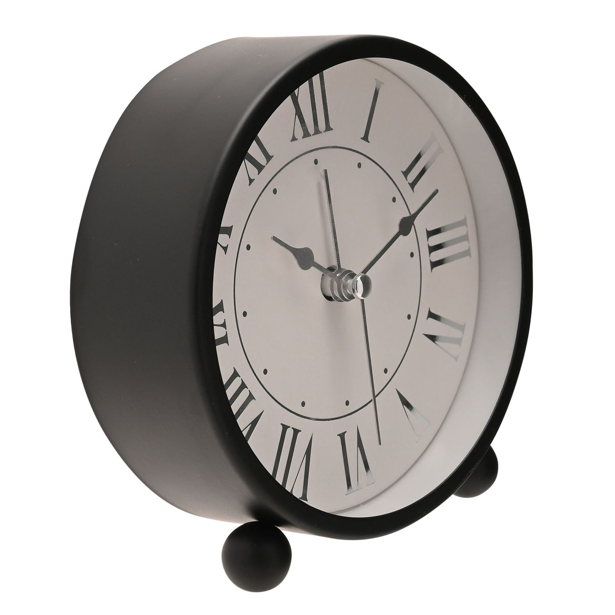 Hometime  Metal Alarm Clock 11cm - Black