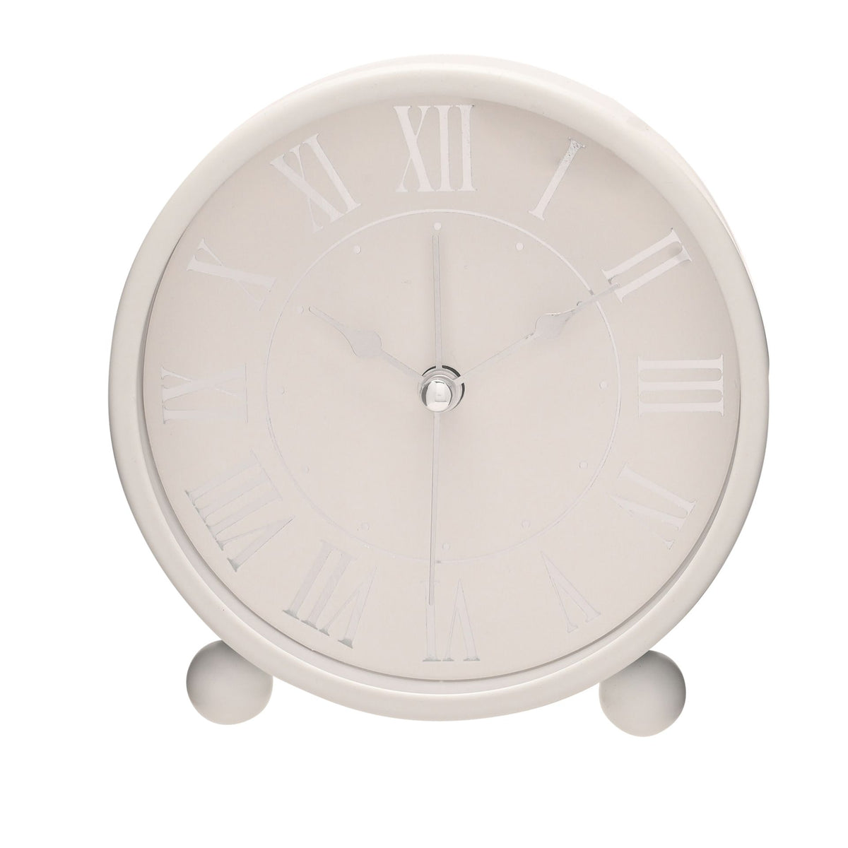 Hometime  Metal Alarm Clock 11cm - White