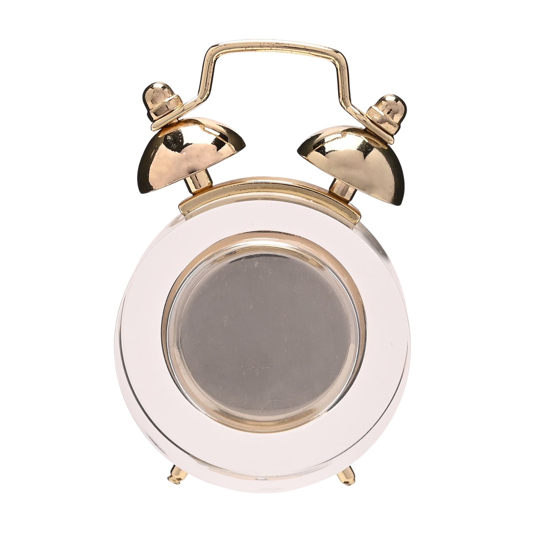 Wm. Widdop Miniature Clock - Twin Bell Crystal