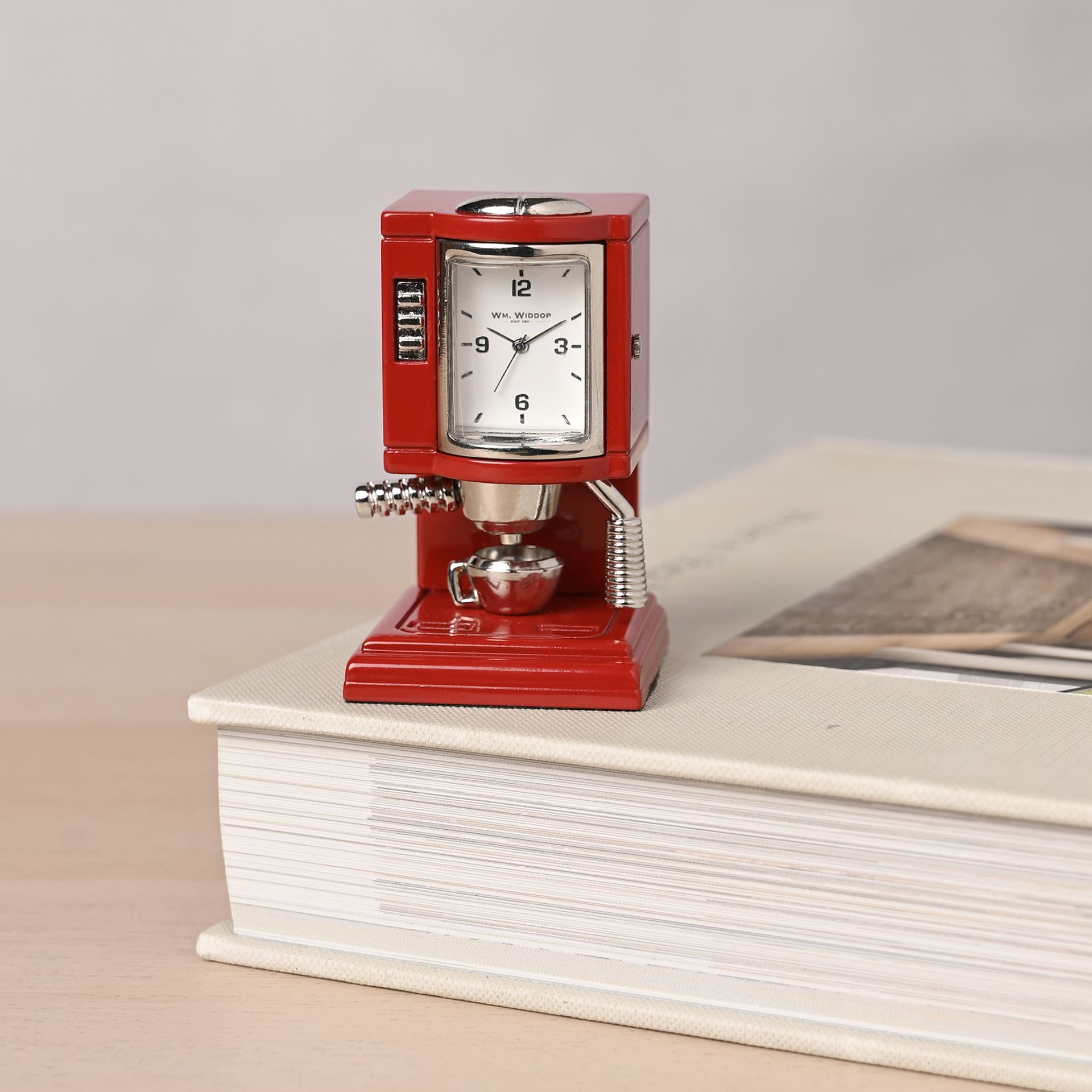 Wm. Widdop Miniature Clock - Coffee Machine