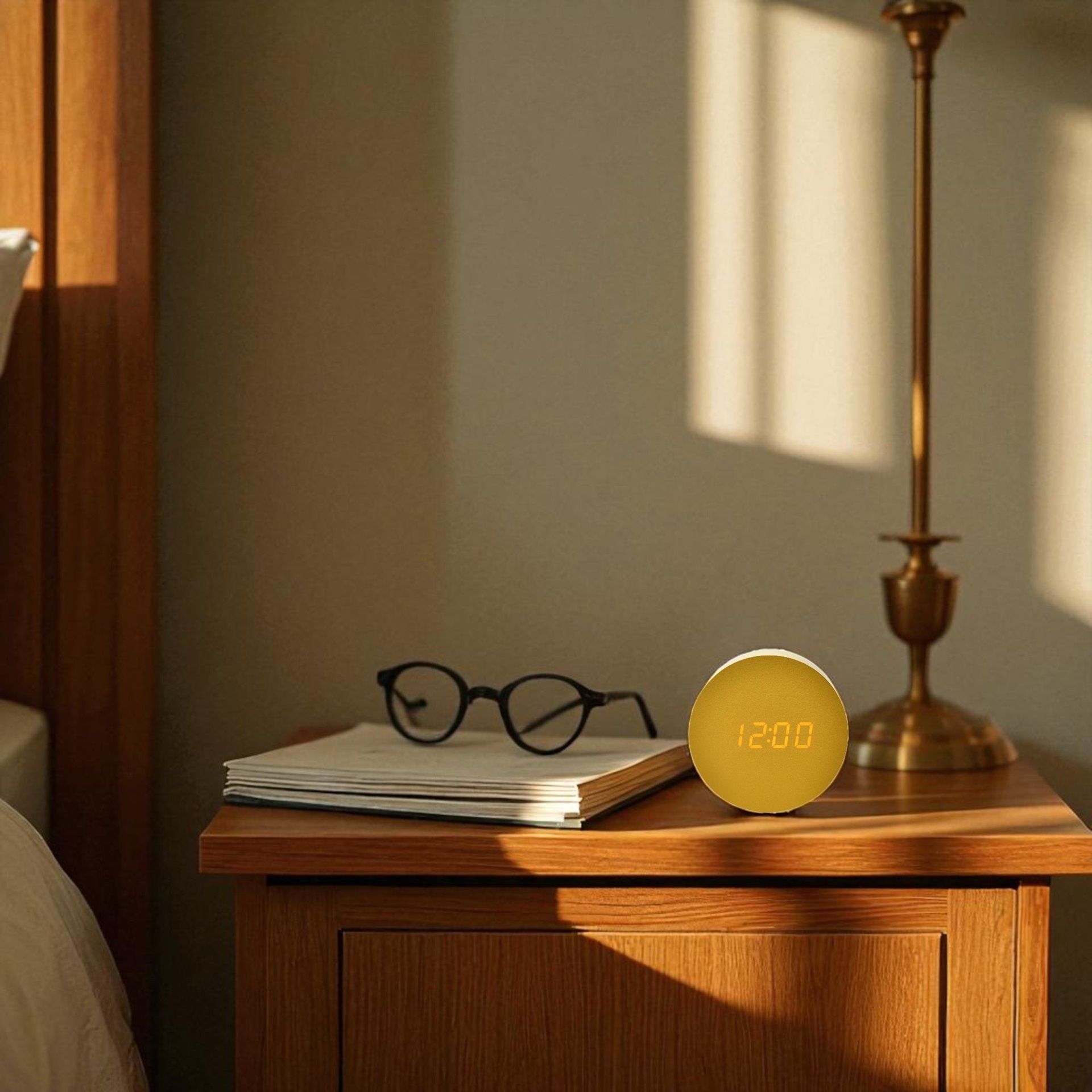Interval LED Alarm Clock - Yellow