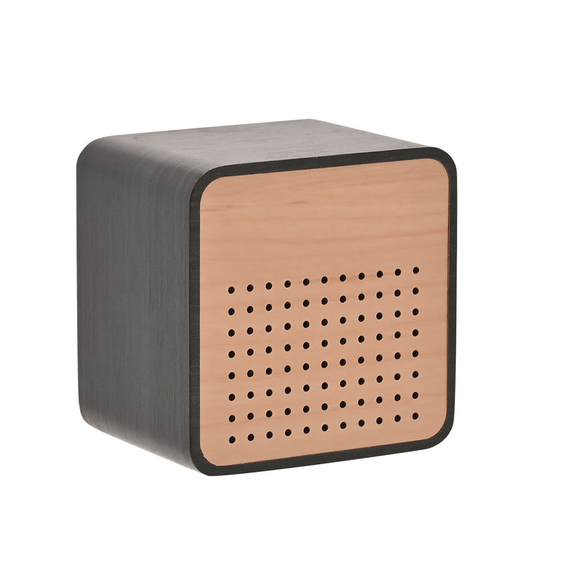 Interval Wooden Alarm Clock with Bluetooth Speaker - Black