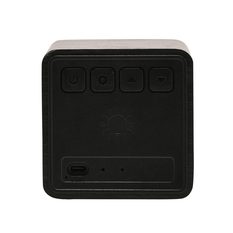Interval Wooden Alarm Clock with Bluetooth Speaker - Black