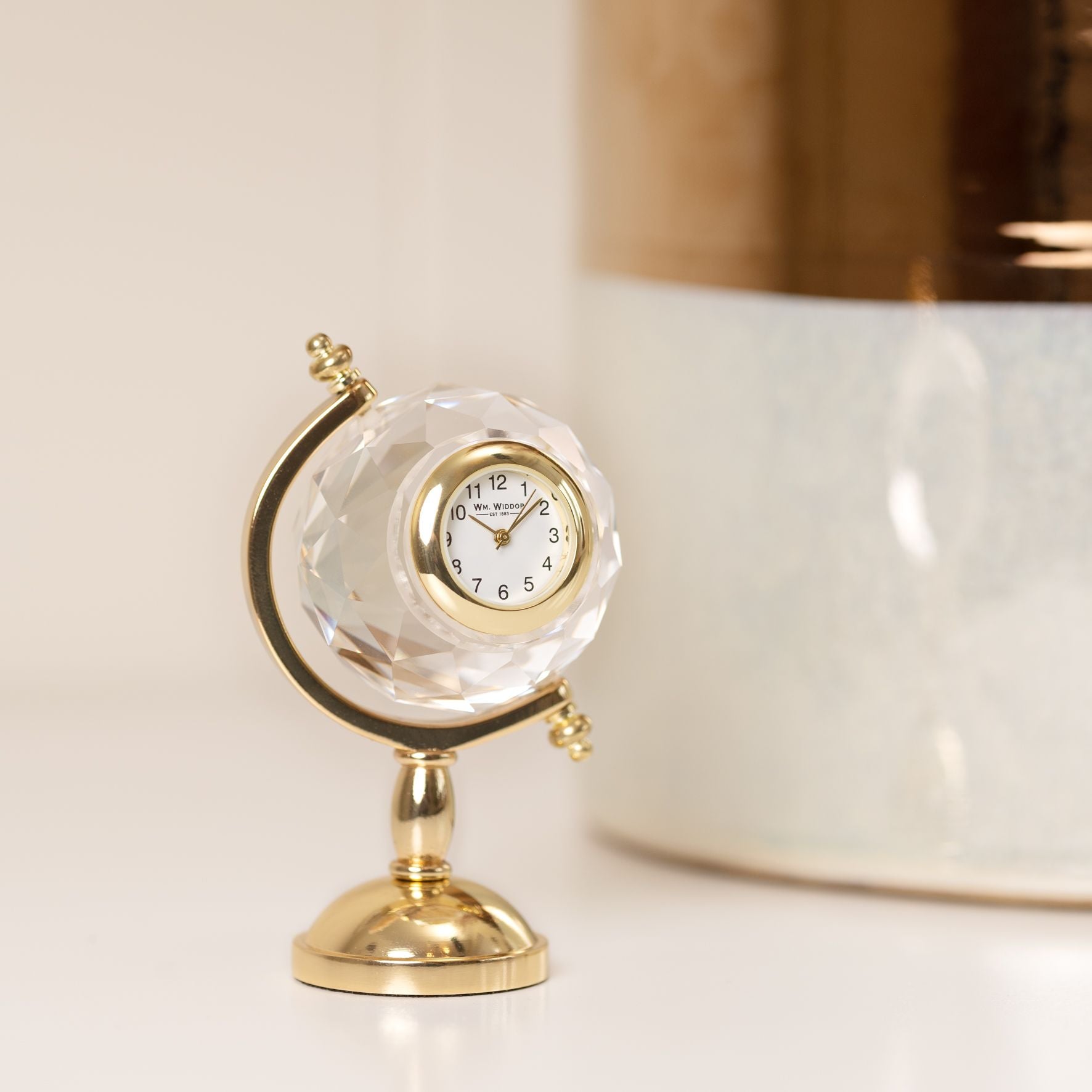 Wm.Widdop Miniature Clock - Globe