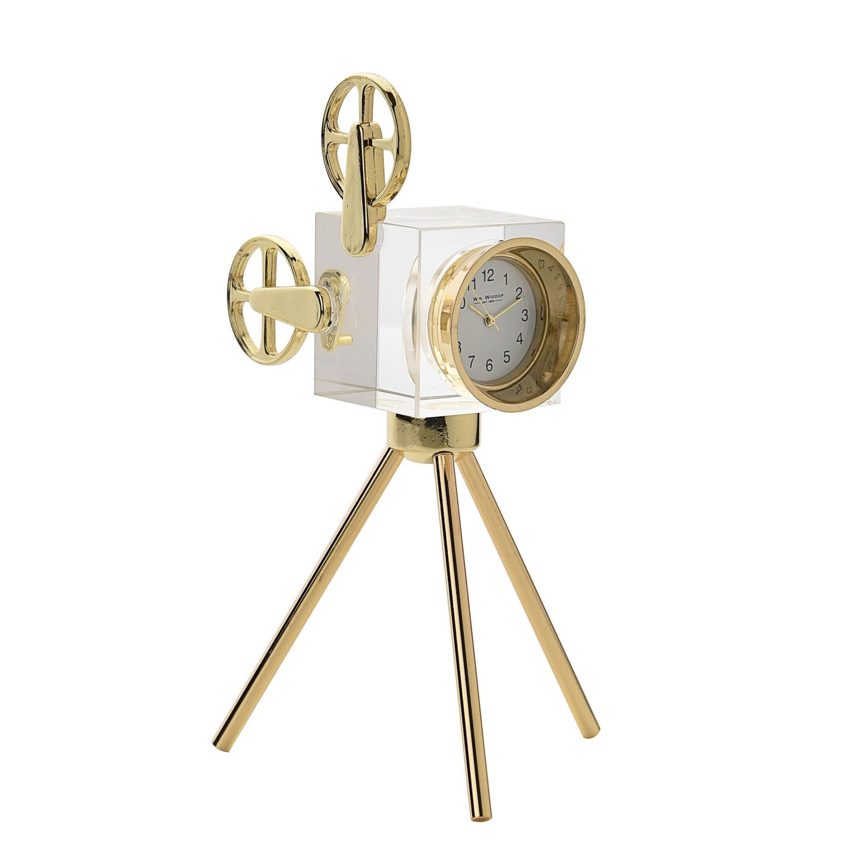 Wm.Widdop Miniature Clock - Camera On Tripod