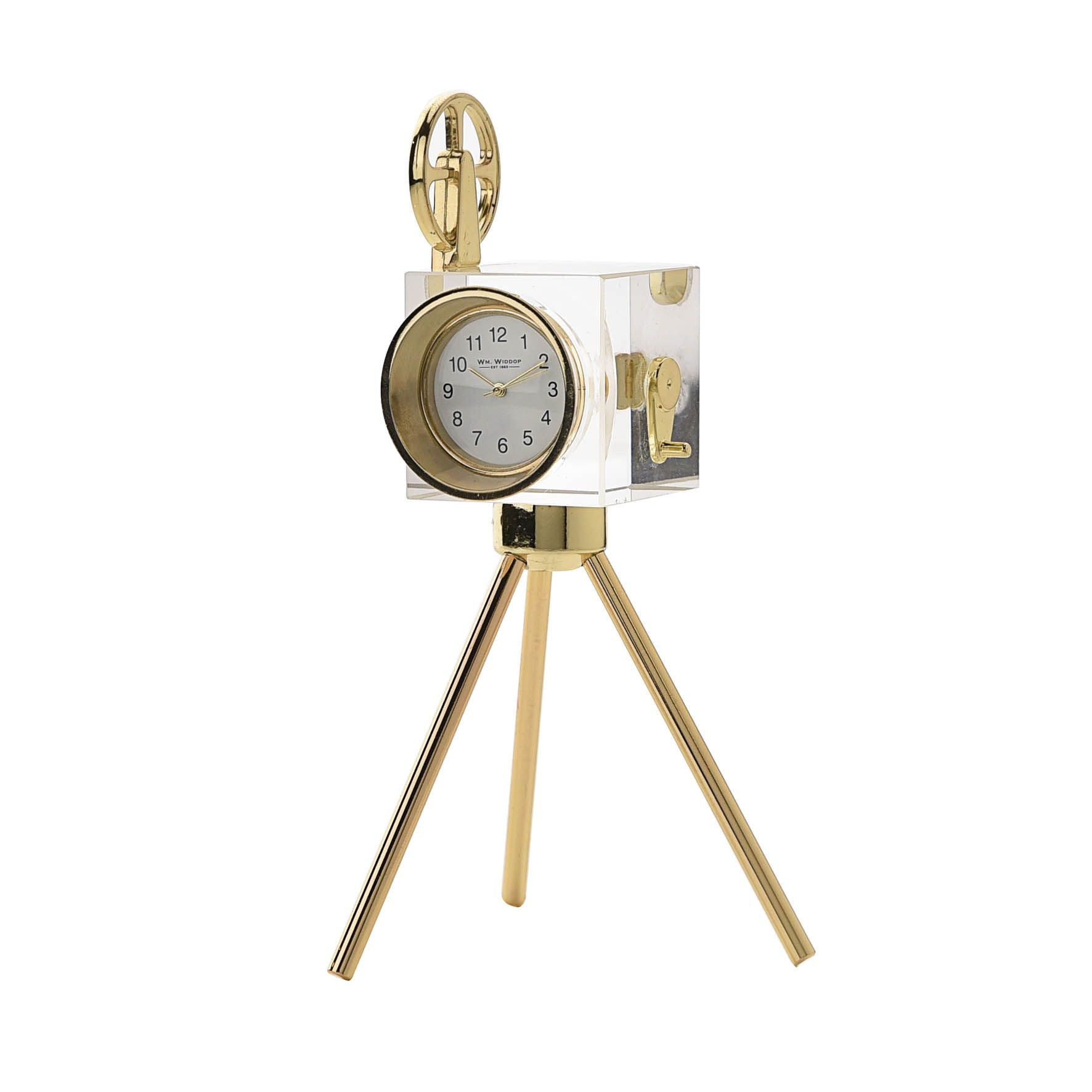 Wm.Widdop Miniature Clock - Camera On Tripod