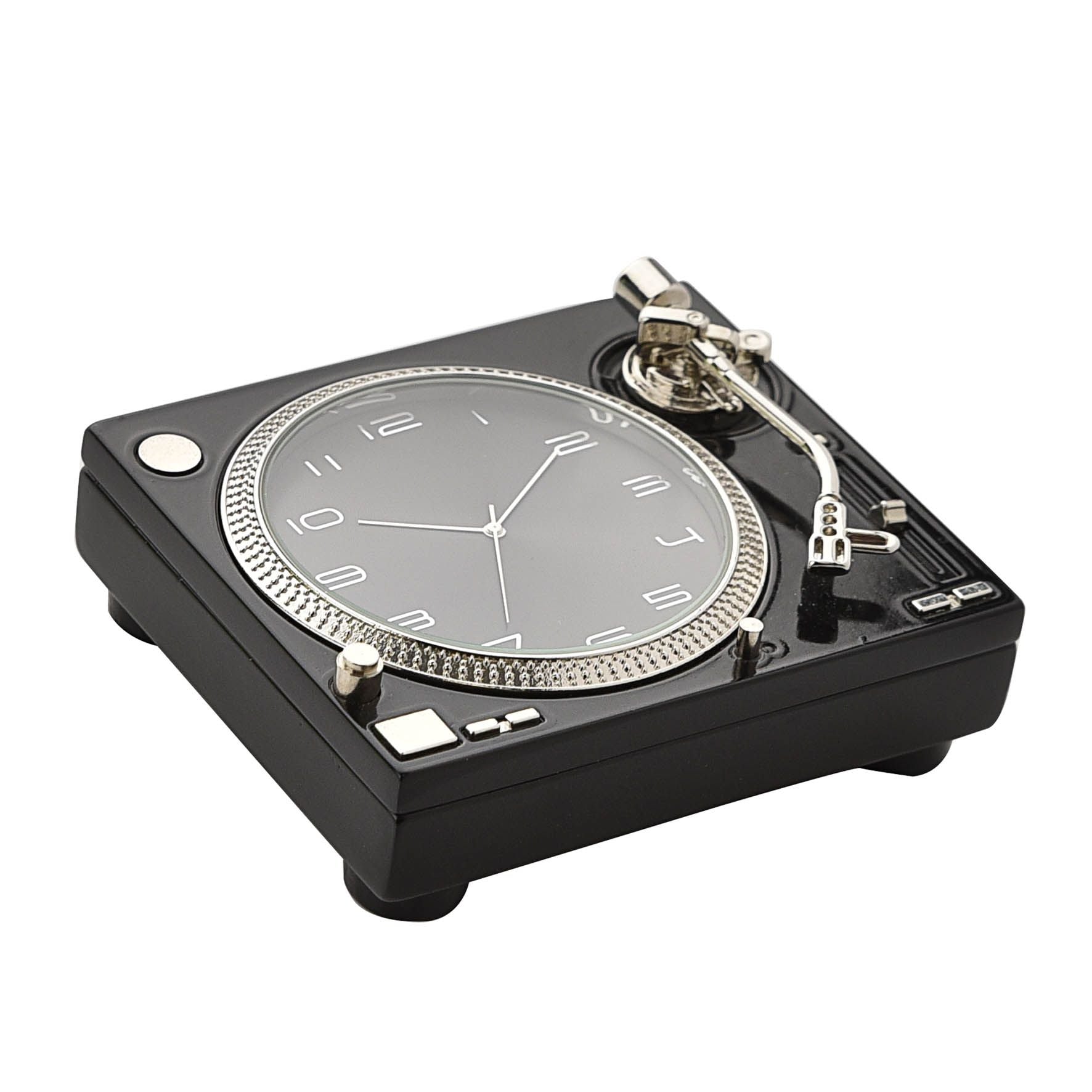 Wm.Widdop Miniature Clock Record Player Black